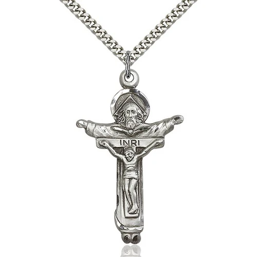Trinity Crucifix Pendant, Bliss, Sterling Silver