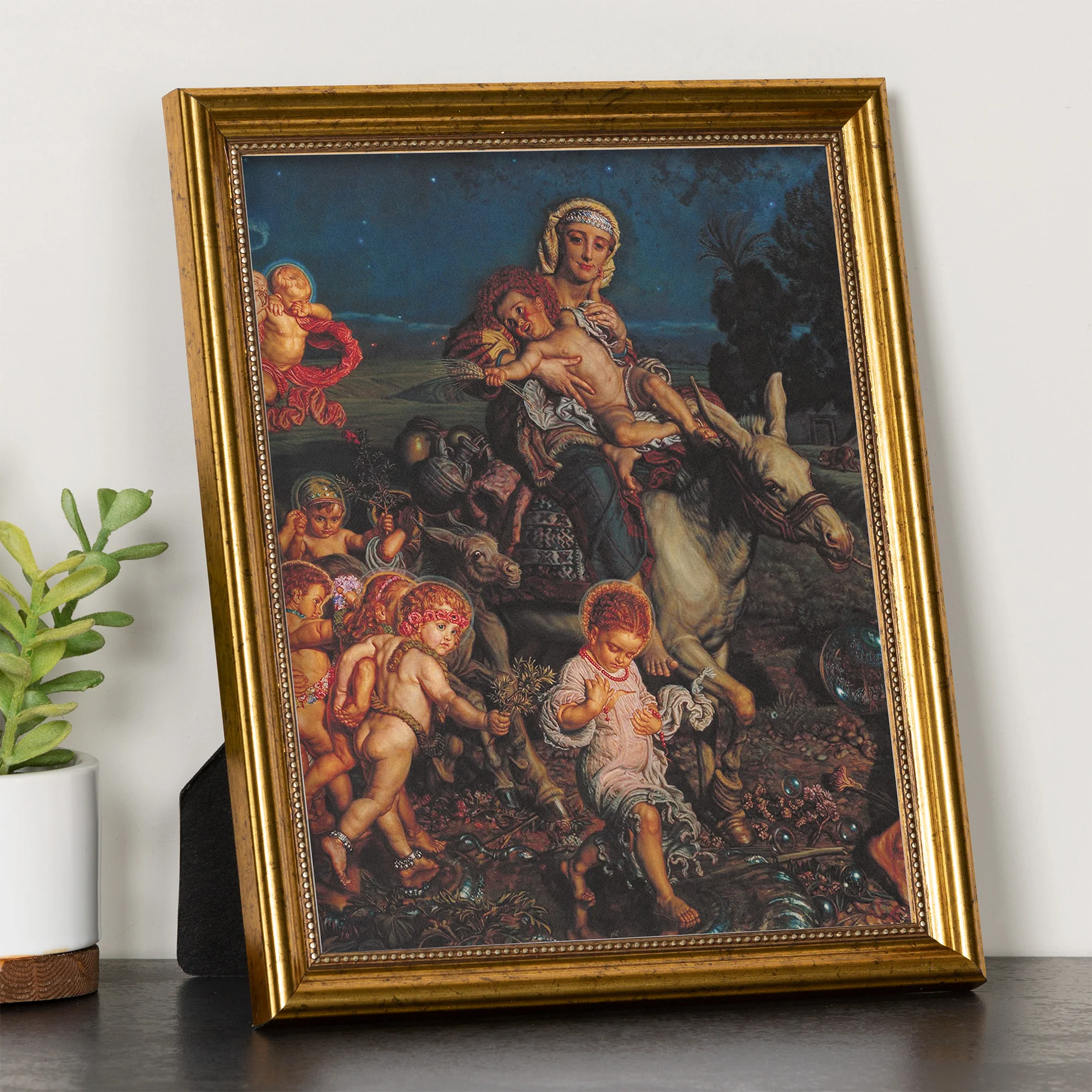 Triumph of the Innocents Antique Gold Framed Print - 8" x 10"