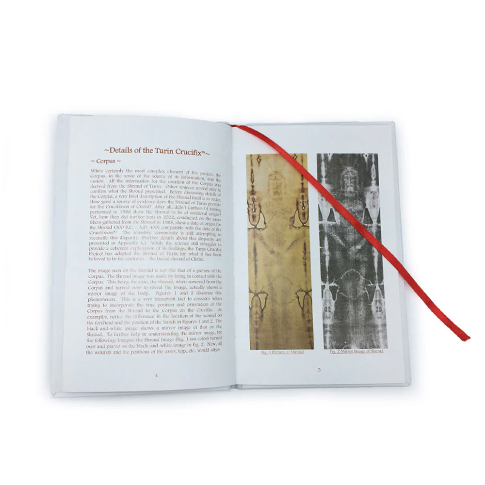 Turin Crucifix with Companion Book - 19.5" - Image 5