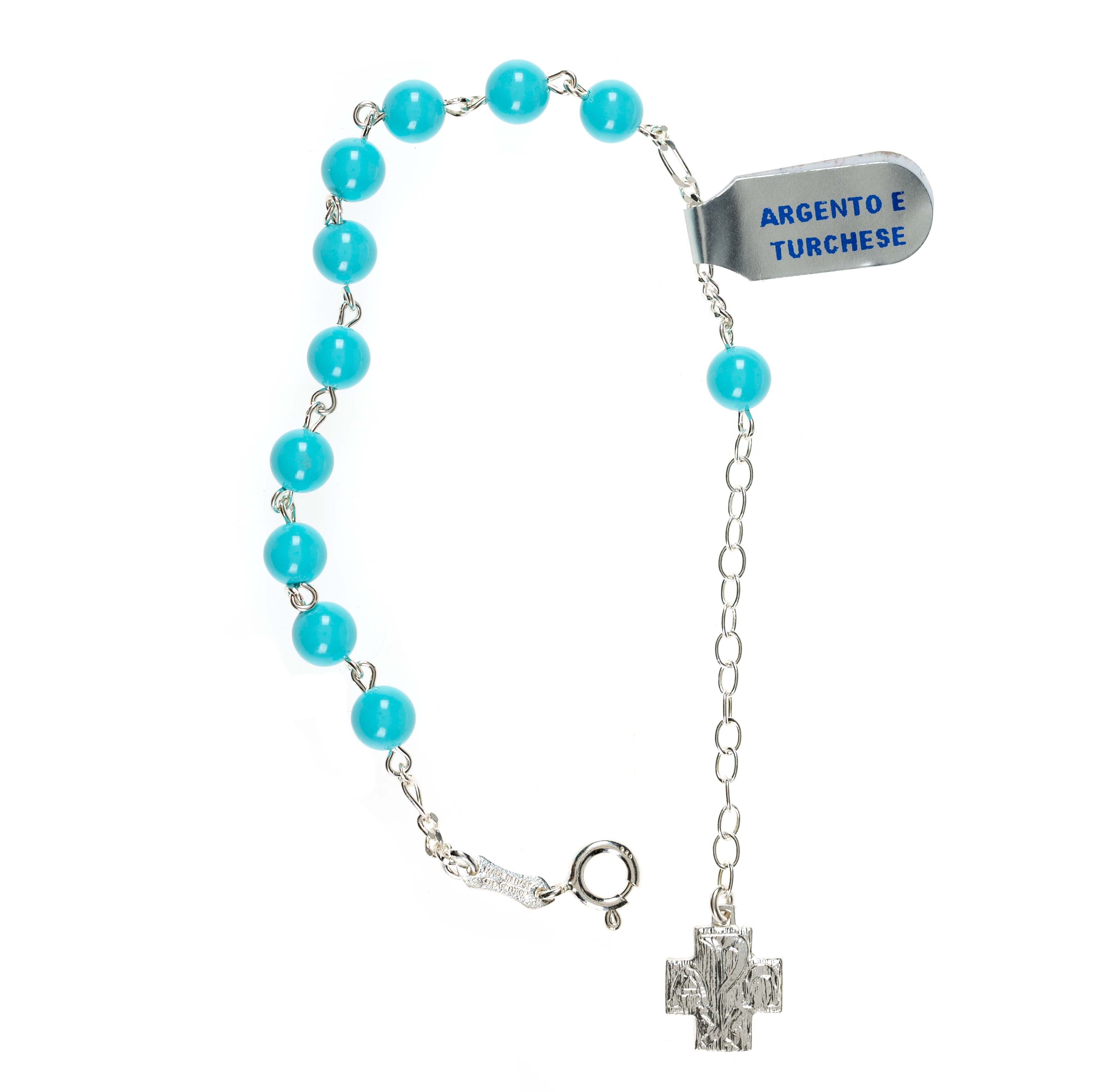 Turquoise & Sterling Rosary Bracelet - Image 4