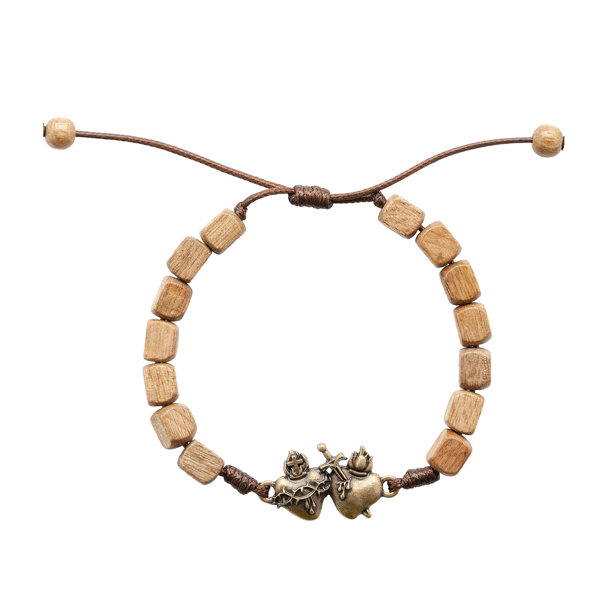 Two Hearts Corded Bracelet