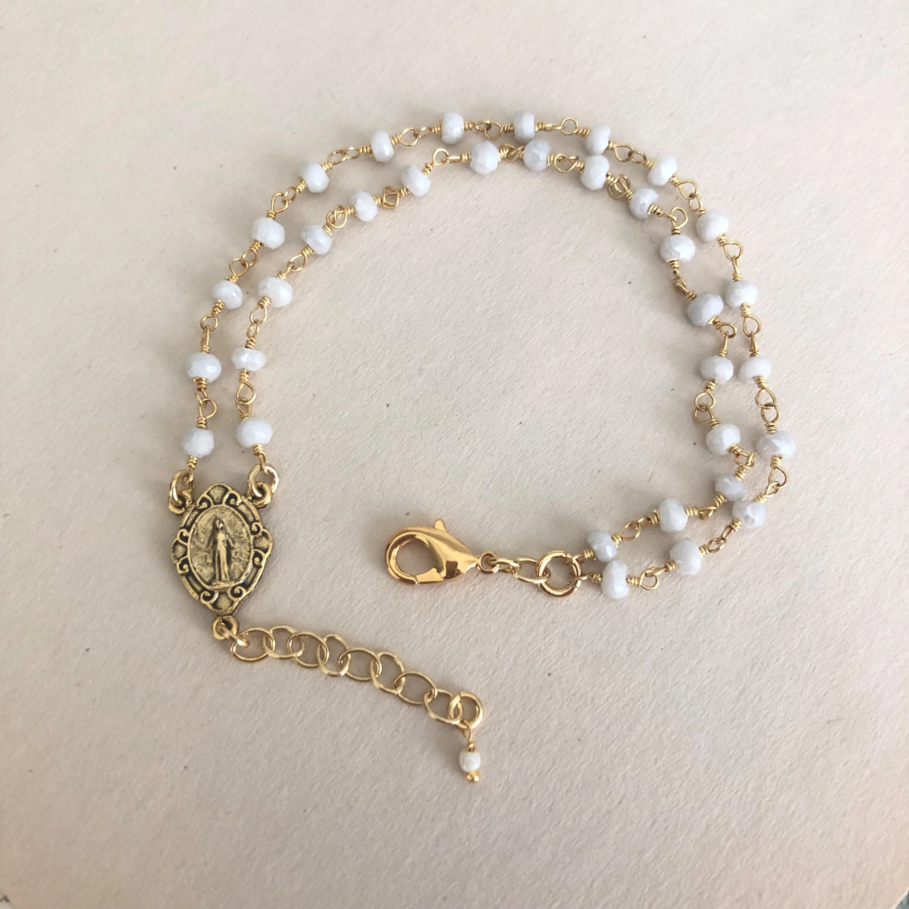 Two-Strand Pearl Opalite Marian Bracelet