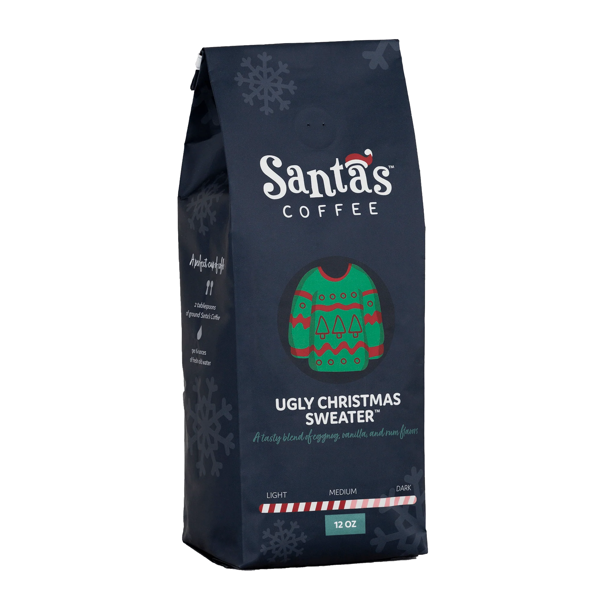 Ugly Christmas Sweater: Santa's Coffee Eggnog Flavored Roast