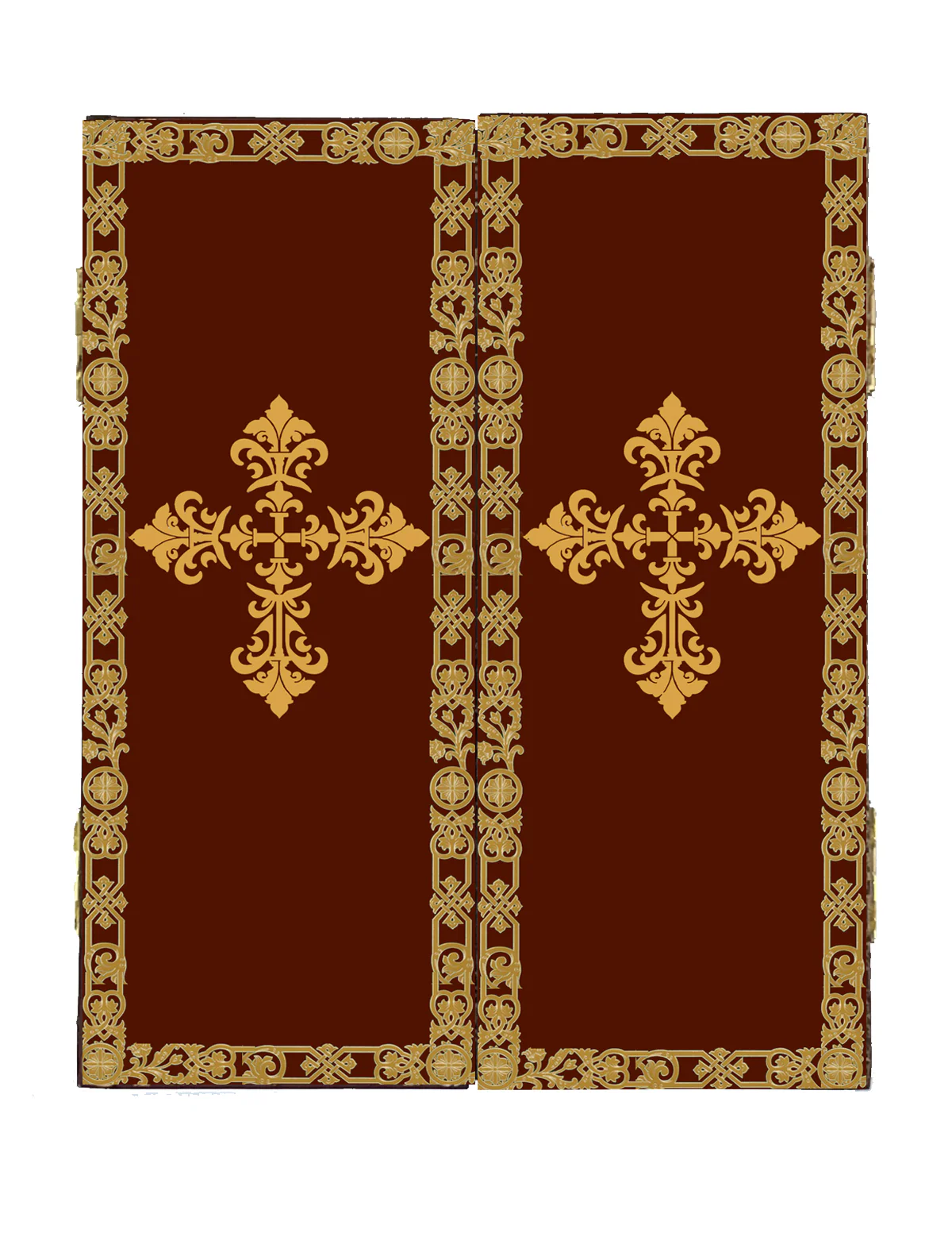 Ukrainian Madonna & Child with St. Michael & Gabriel Triptych - Image 2