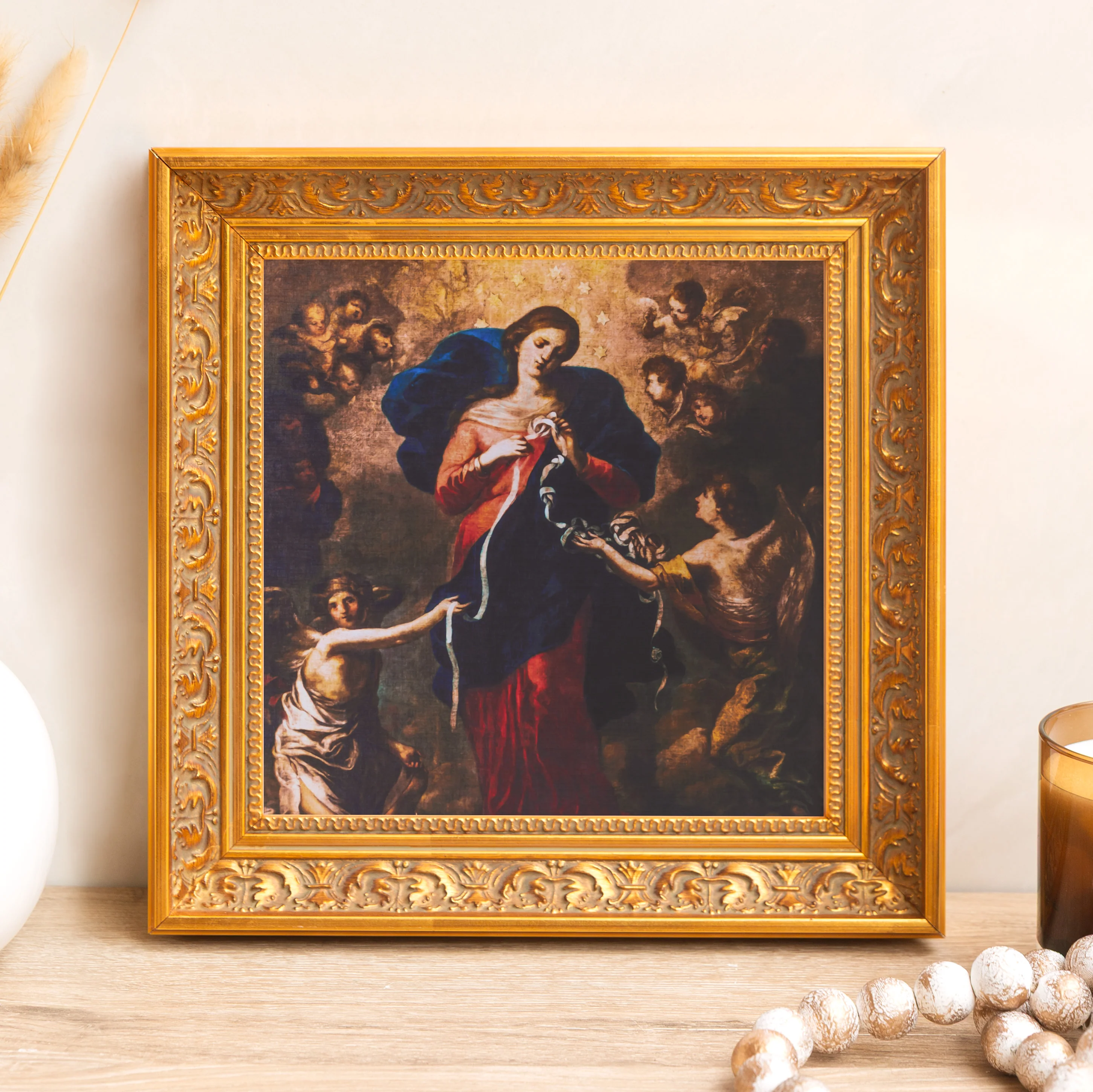 Undoer of Knots Framed Canvas - Sacred Mini Collection