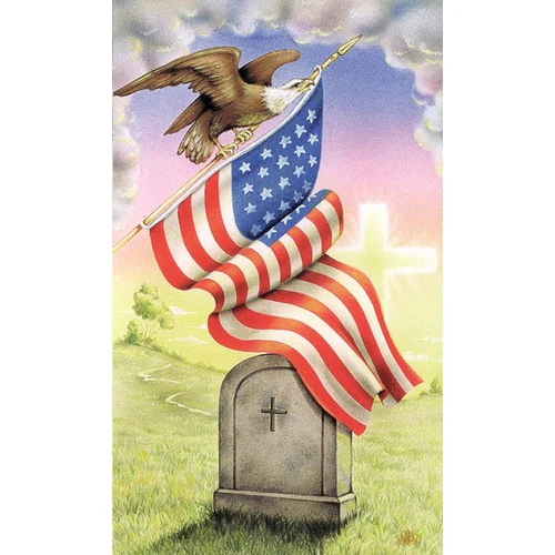 Laminated USA Patriotic Veteran Series Personalized Prayer Card (Priced Per Card)
