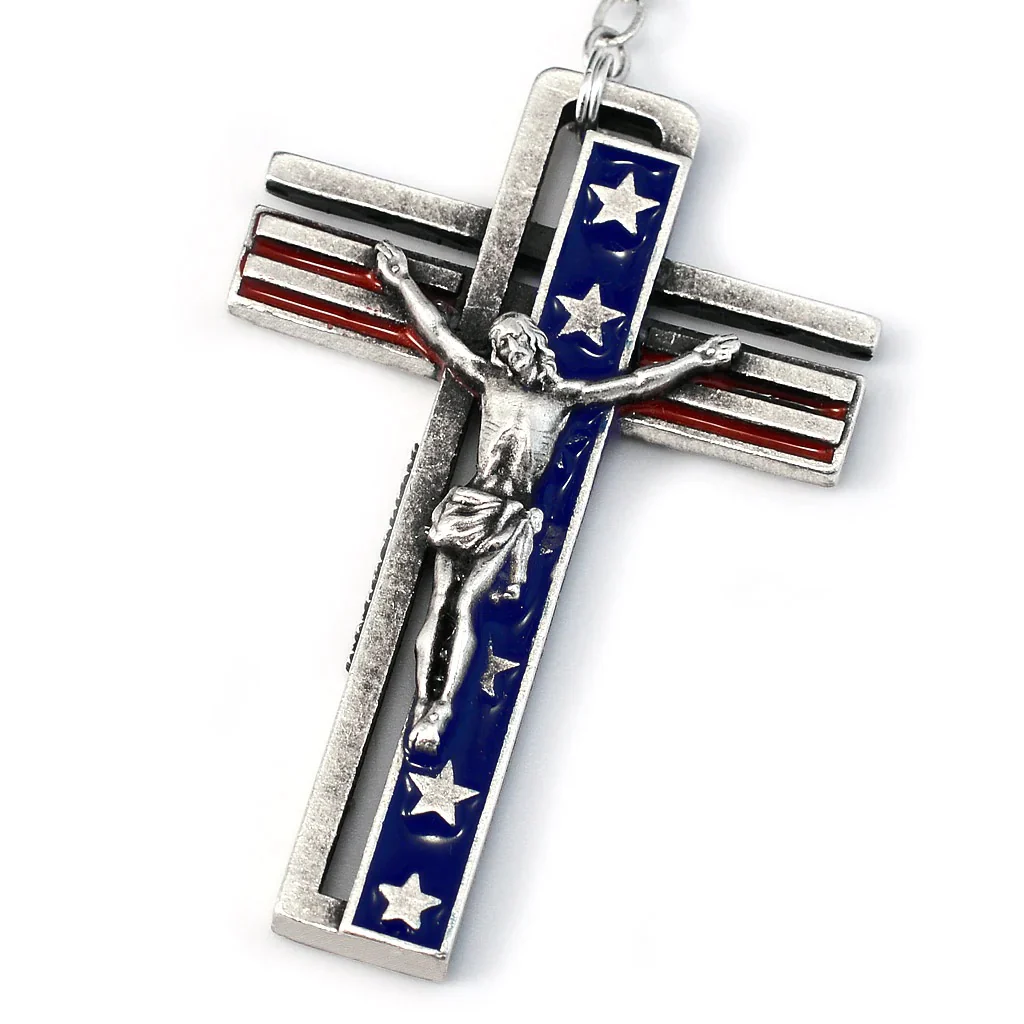 USA Rosary in Antique Silver - Image 2