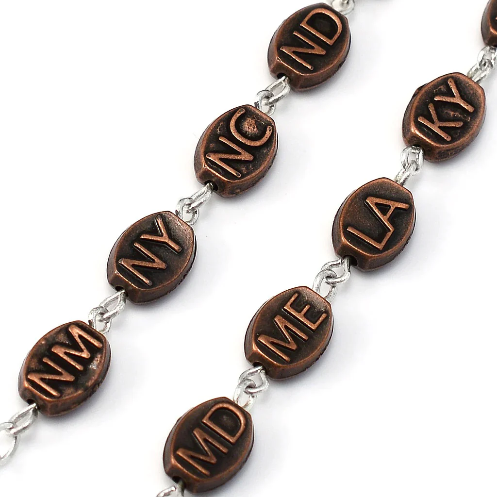USA Rosary in Antique Silver - Image 6
