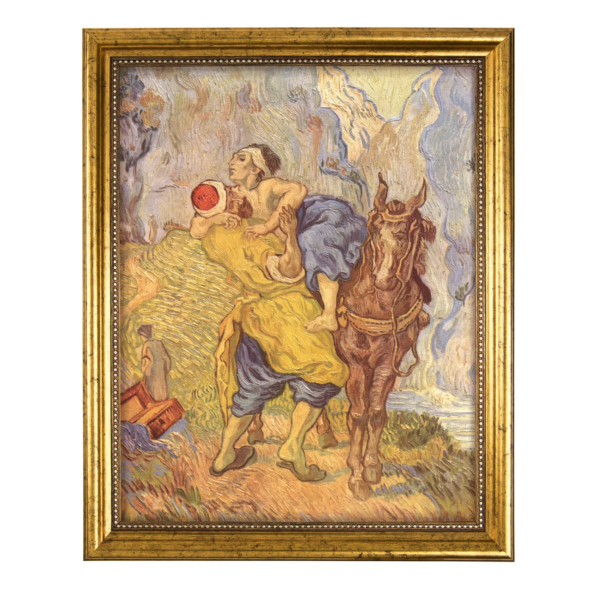 Van Gogh's Good Samaritan Antique Gold Framed Print - 8" x 10" - Image 2