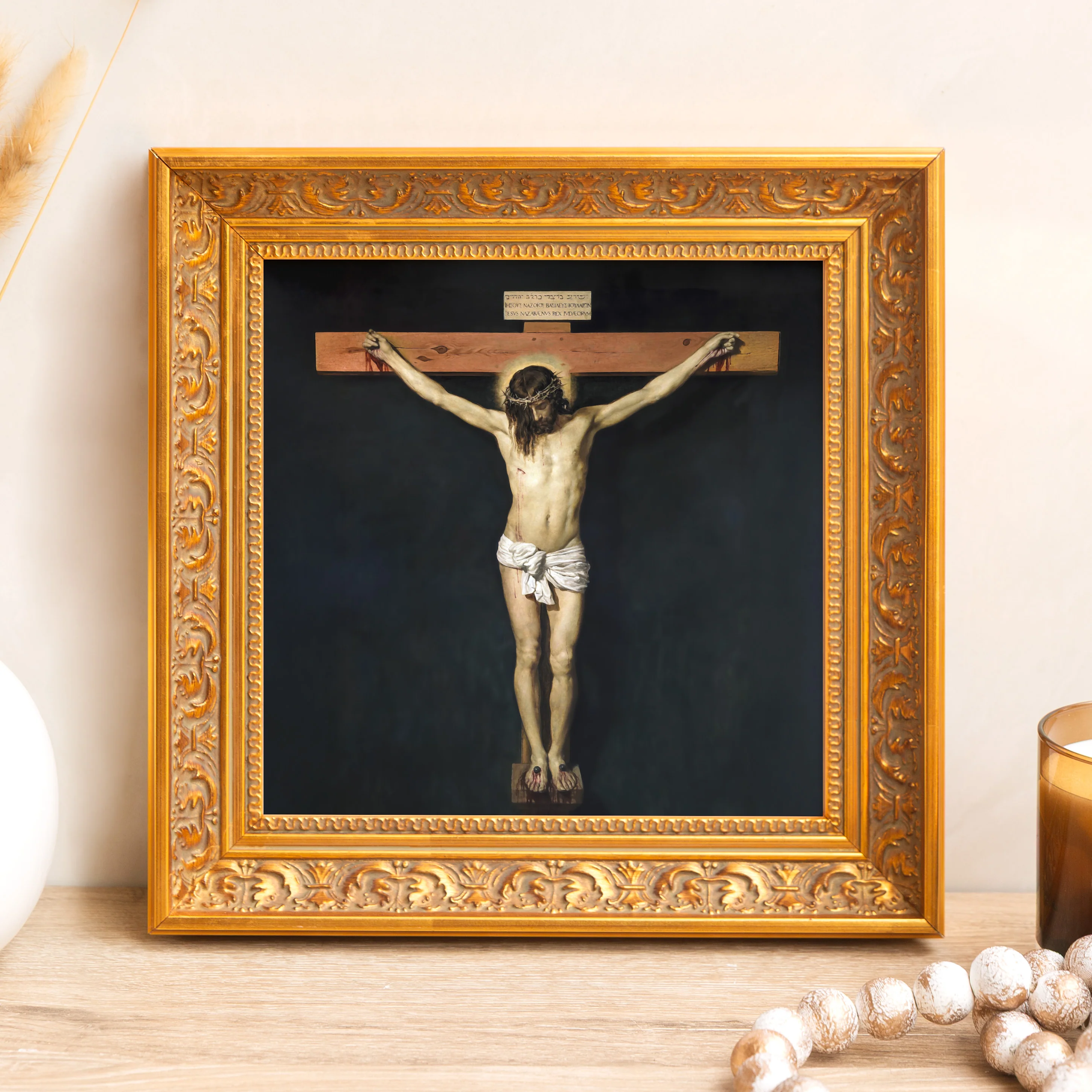 Velasquez Christ Crucified Framed Canvas - Sacred Mini Collection