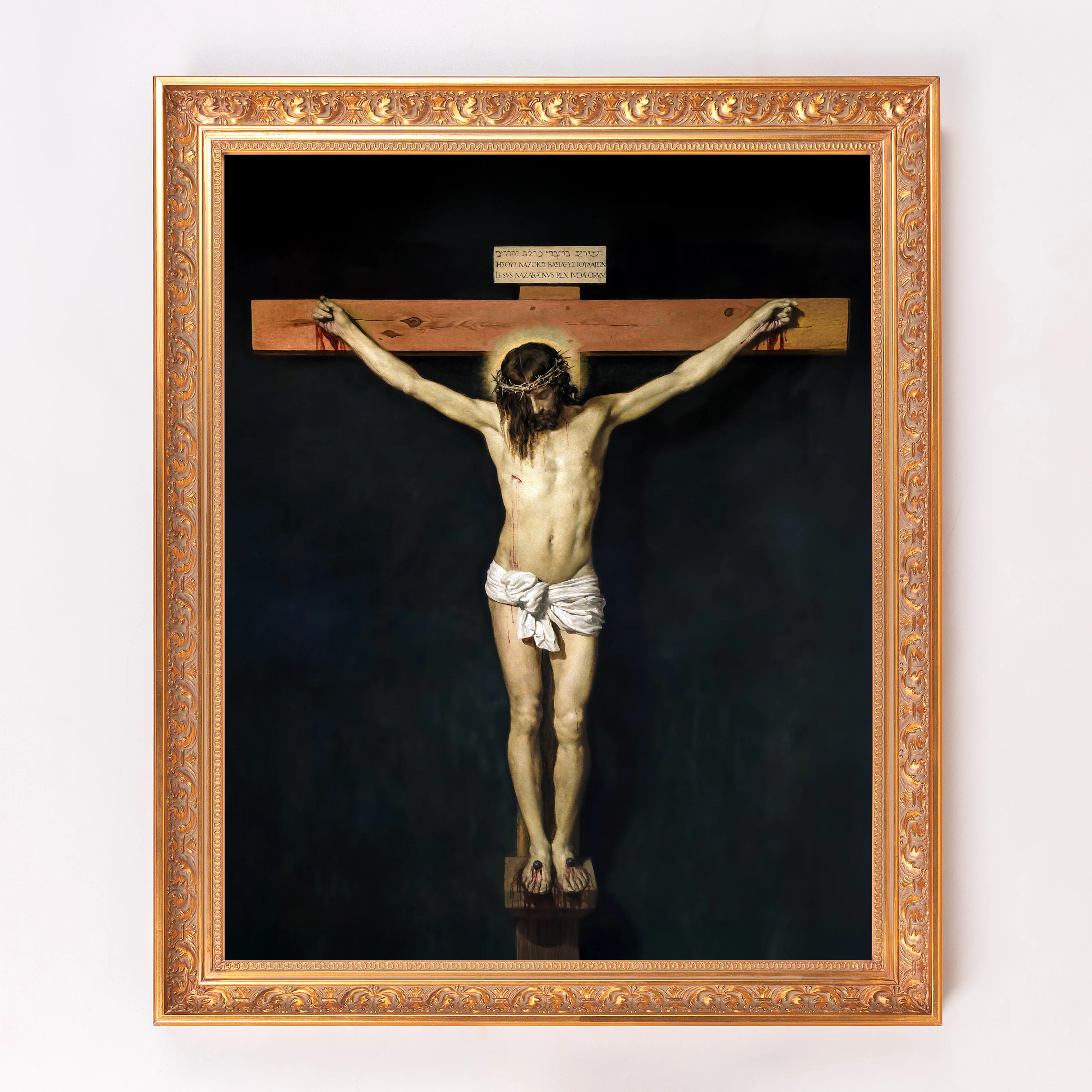 Velasquez Christ Crucified Framed Canvas - Sacred Signature Collection - Image 2
