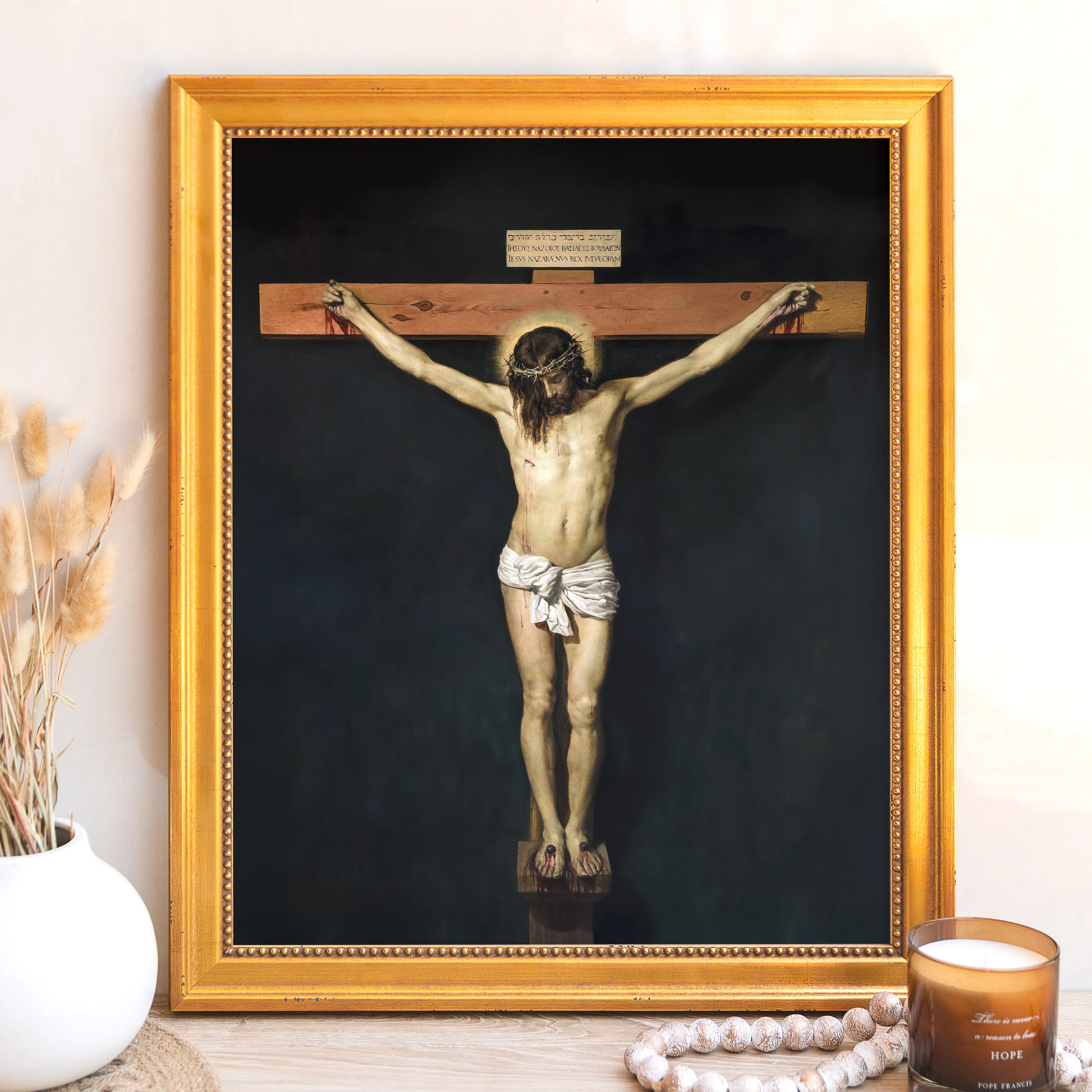 Velasquez Christ Crucified Framed Canvas - Sacred Signature Collection - Image 7