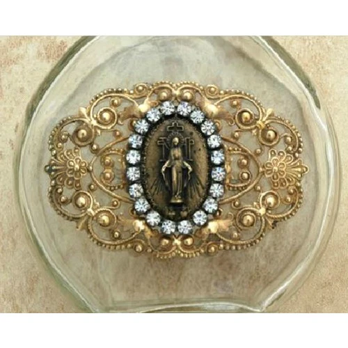 Vintage Miraculous Medal Holy Water Bottle - Image 2
