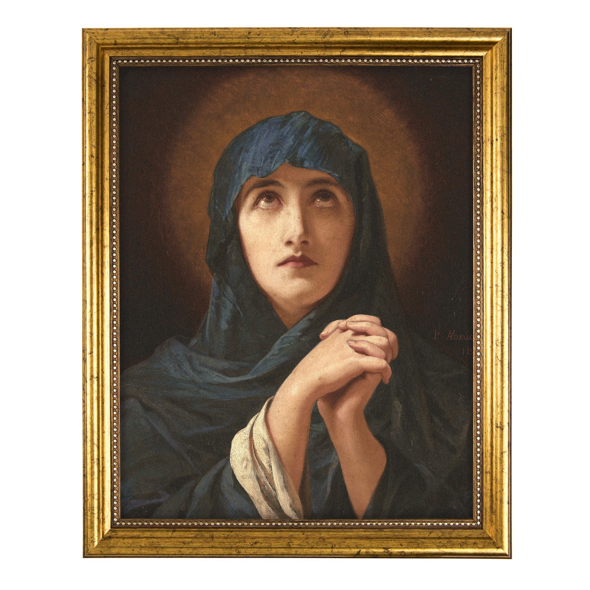 Virgem Dolorosa Gold Framed Art Print - Multiple Sizes