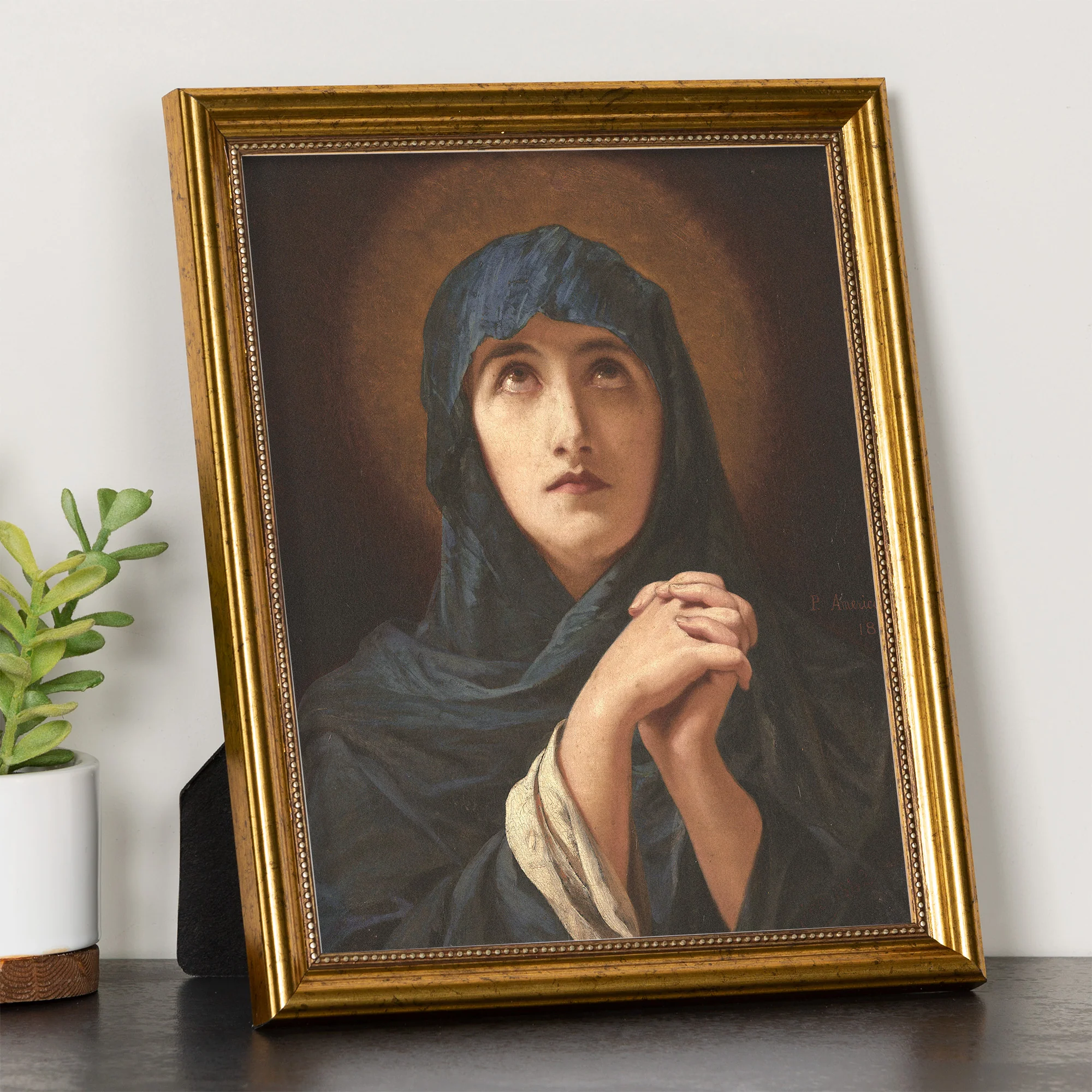 Virgem Dolorosa Gold Framed Art Print - Multiple Sizes - Image 2