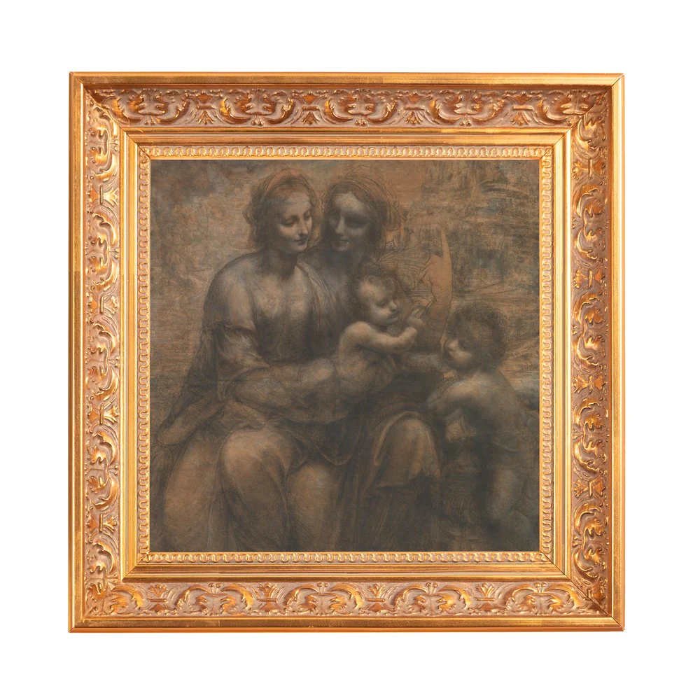 Virgin & Child with St. Anne & St. John the Baptist Framed Canvas - Sacred Mini Collection - Image 3