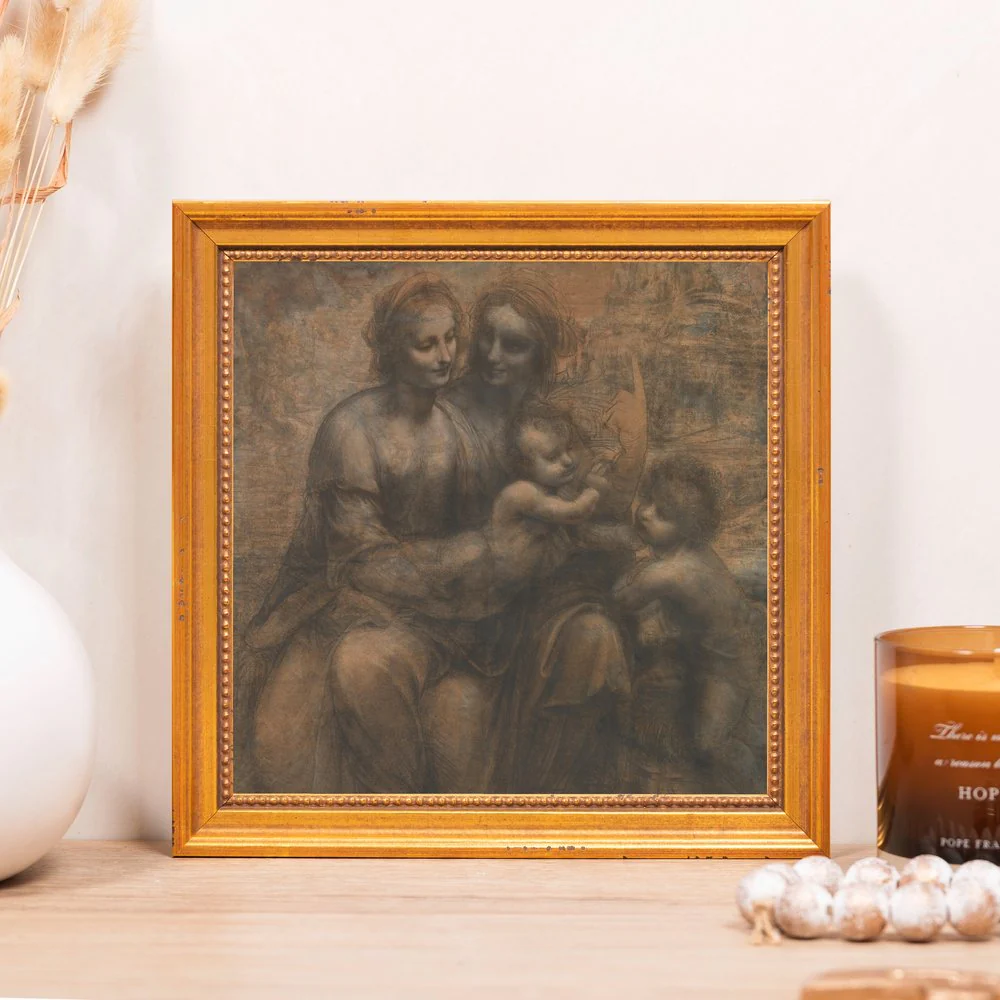 Virgin & Child with St. Anne & St. John the Baptist Framed Canvas - Sacred Mini Collection - Image 5