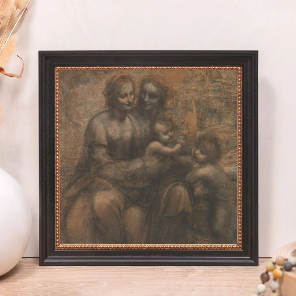 Virgin & Child with St. Anne & St. John the Baptist Framed Canvas - Sacred Mini Collection - Image 9