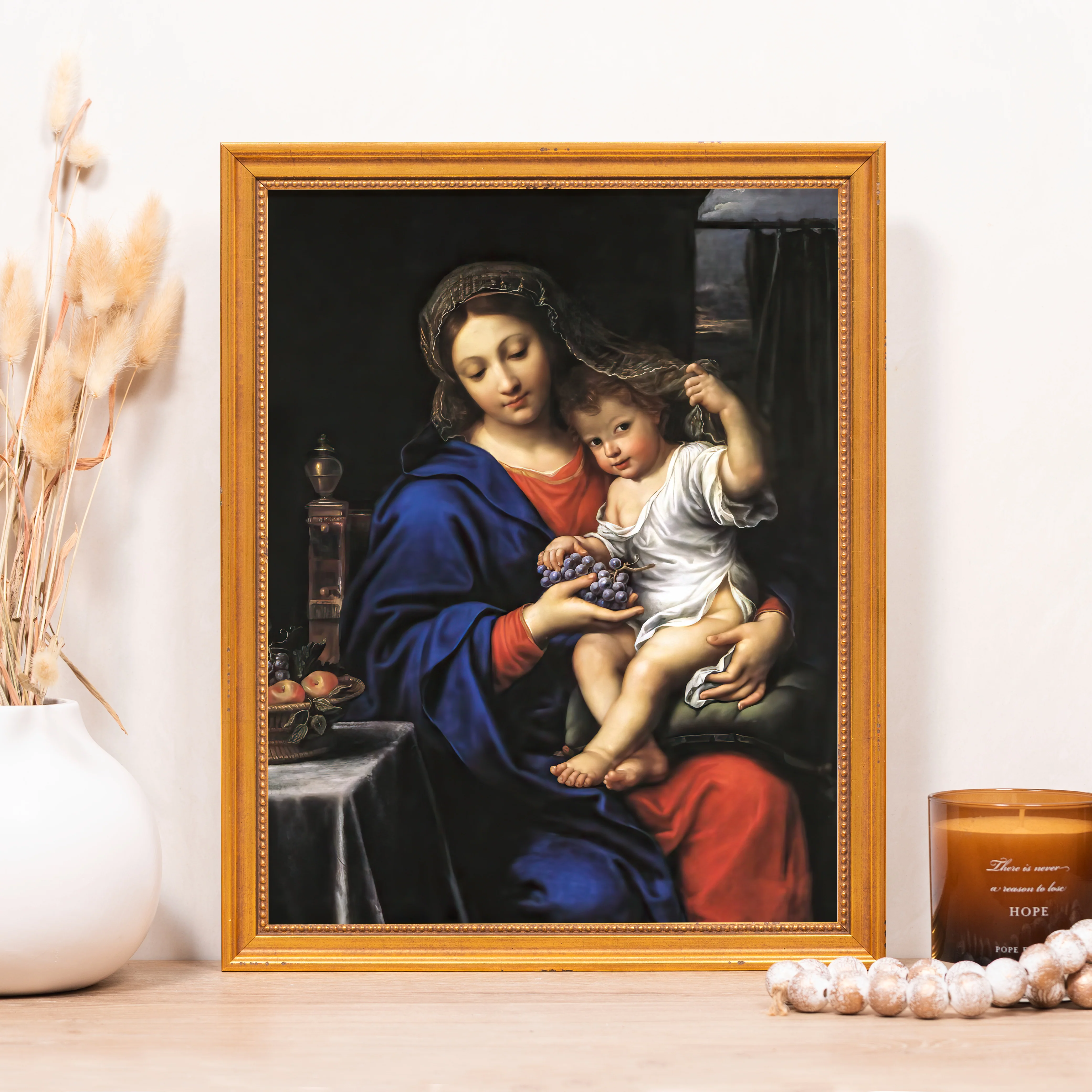 Virgin of the Grapes Framed Canvas - Sacred Classics Collection - Image 5