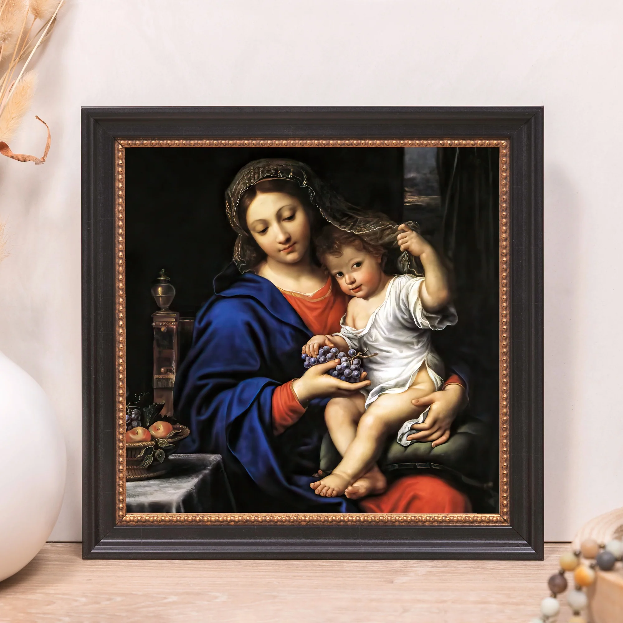 Virgin of the Grapes Framed Canvas - Sacred Mini Collection - Image 8
