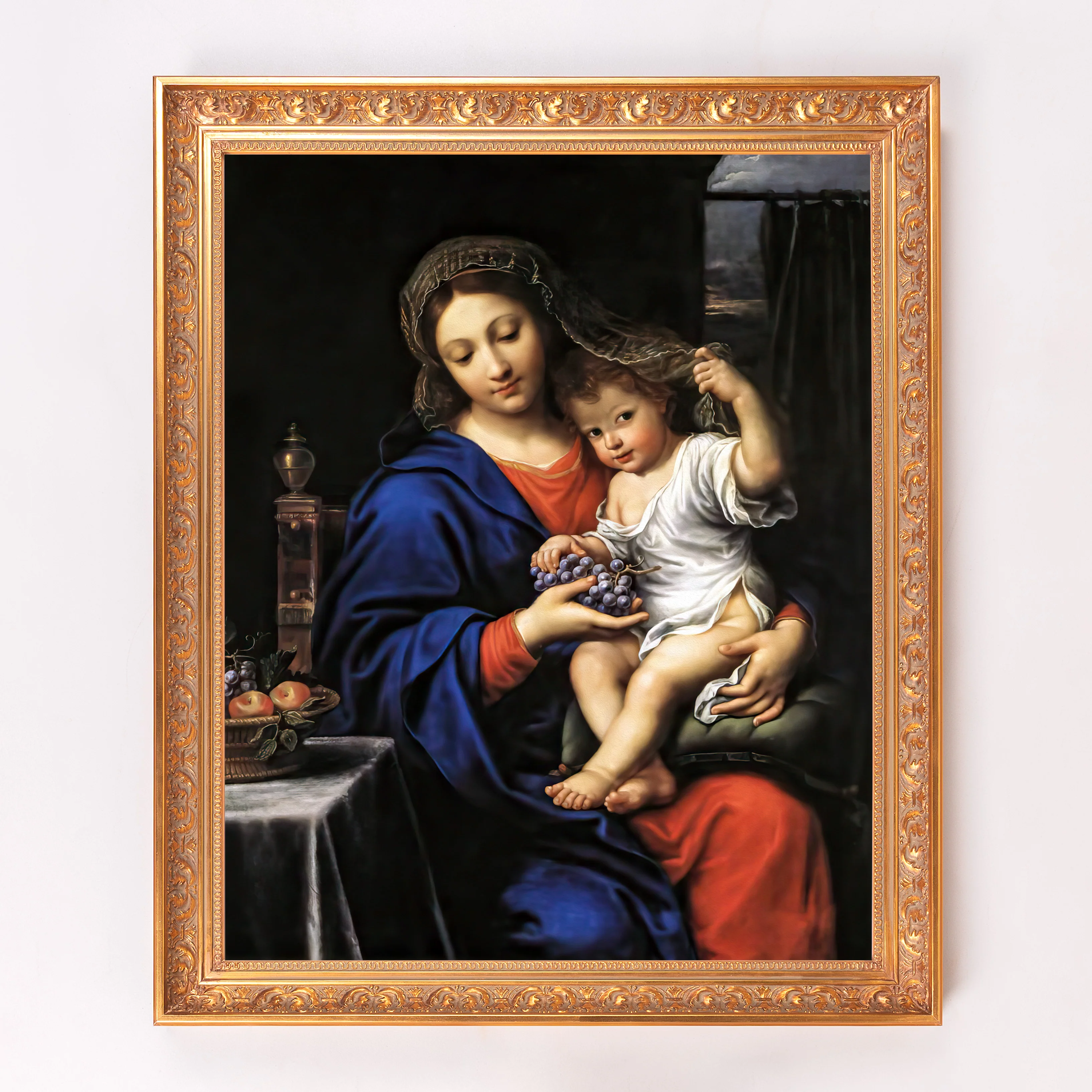 Virgin of the Grapes Framed Canvas - Sacred Signature Collection - Image 2