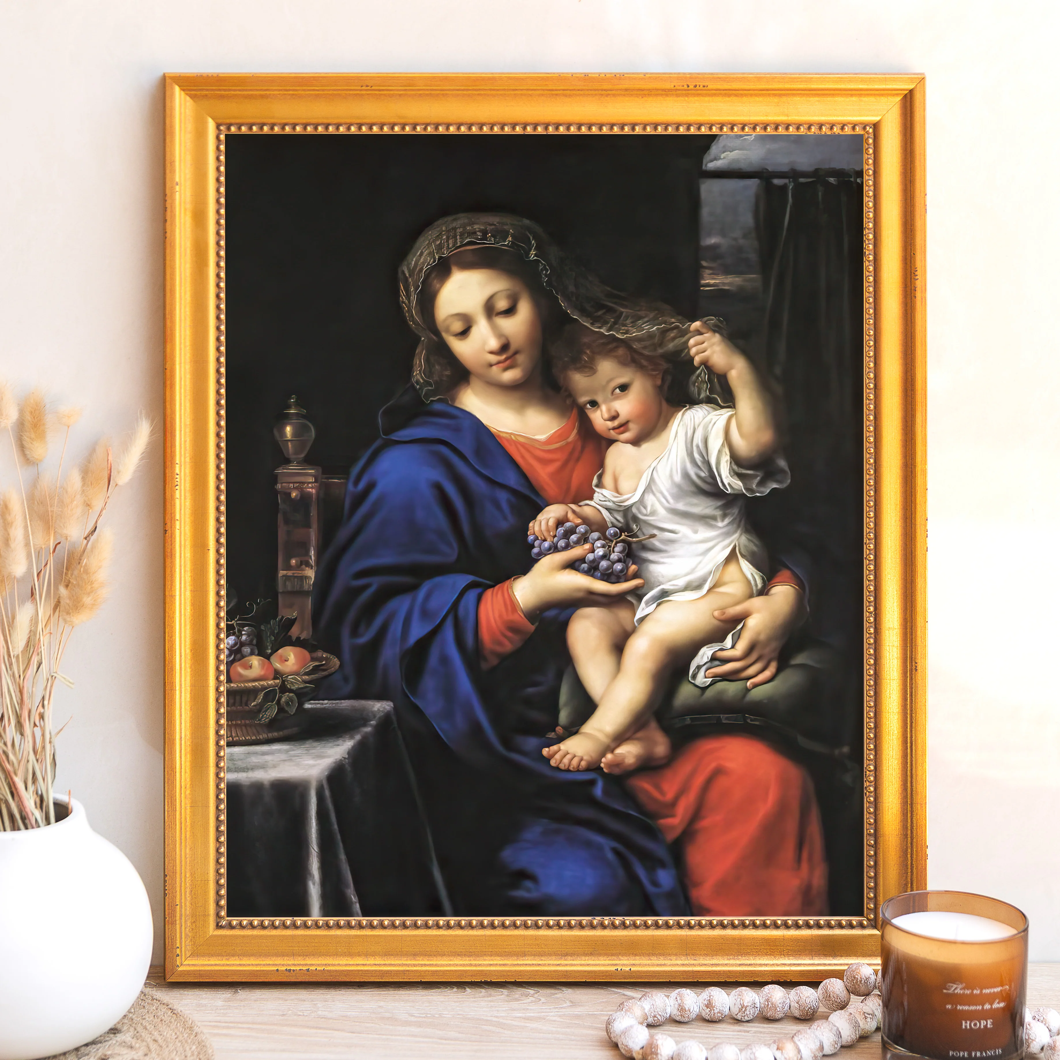 Virgin of the Grapes Framed Canvas - Sacred Signature Collection - Image 9