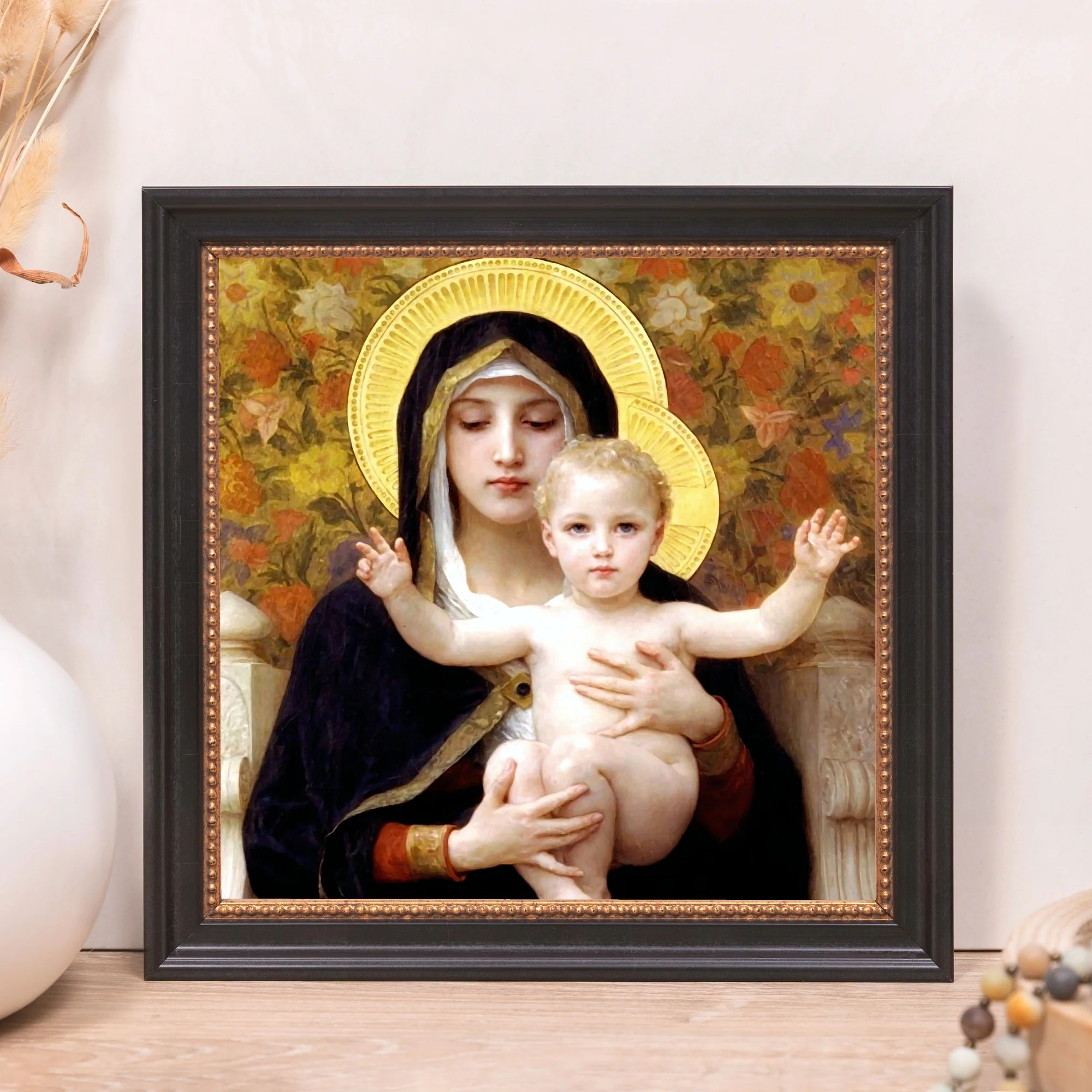 Virgin of the Lilies Framed Canvas - Sacred Mini Collection - Image 11