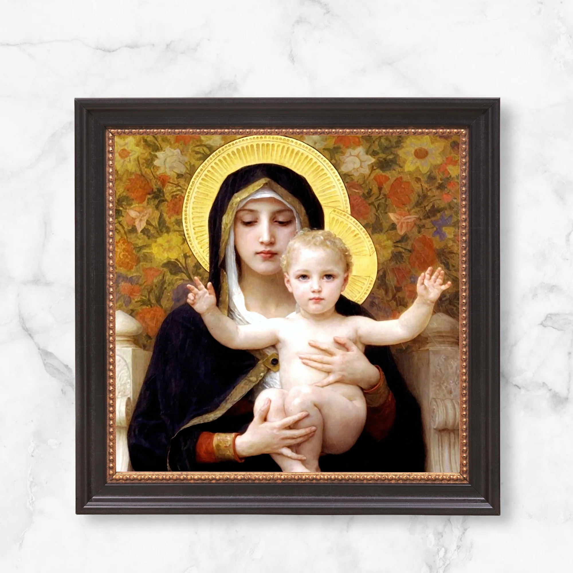 Virgin of the Lilies Framed Canvas - Sacred Mini Collection - Image 12