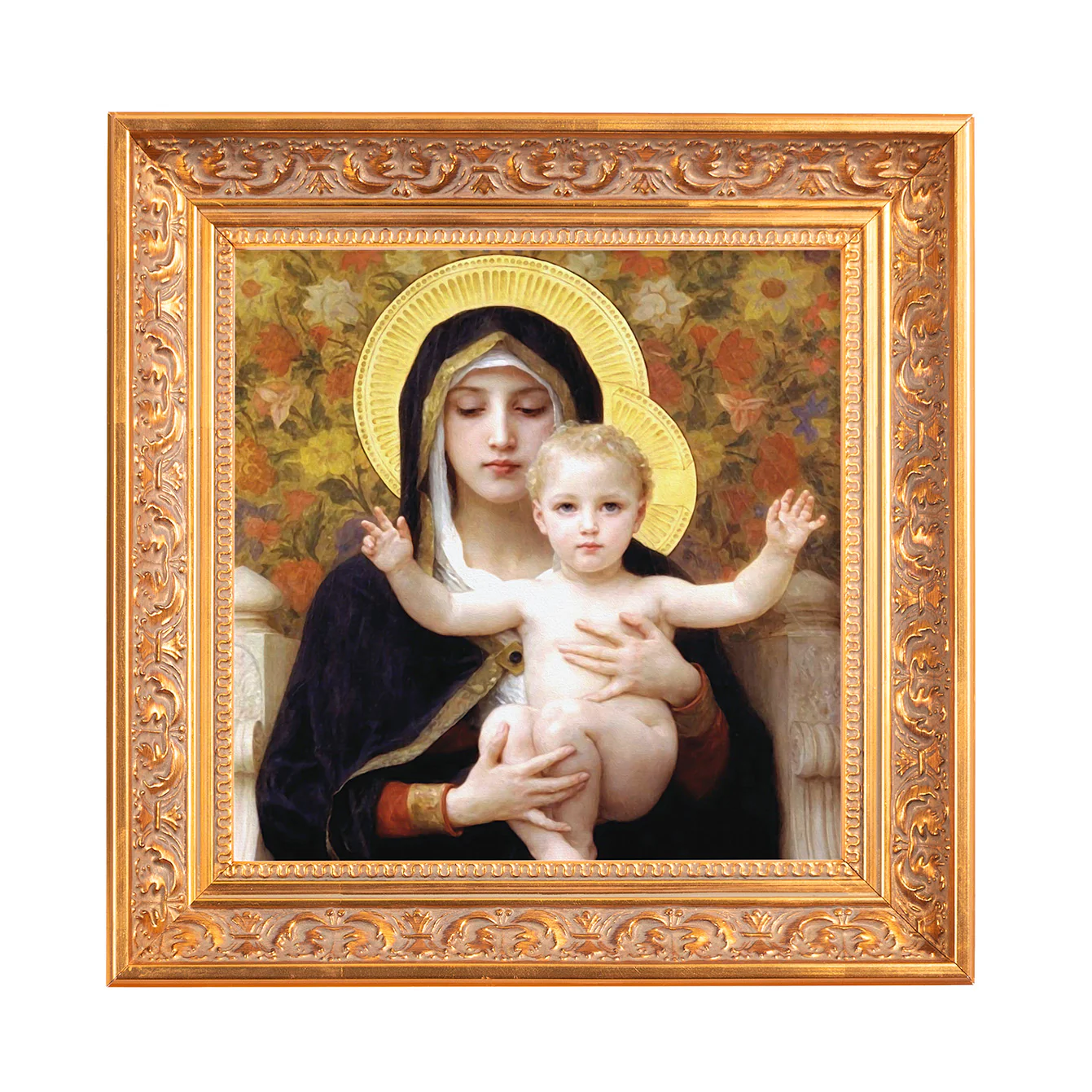 Virgin of the Lilies Framed Canvas - Sacred Mini Collection - Image 3