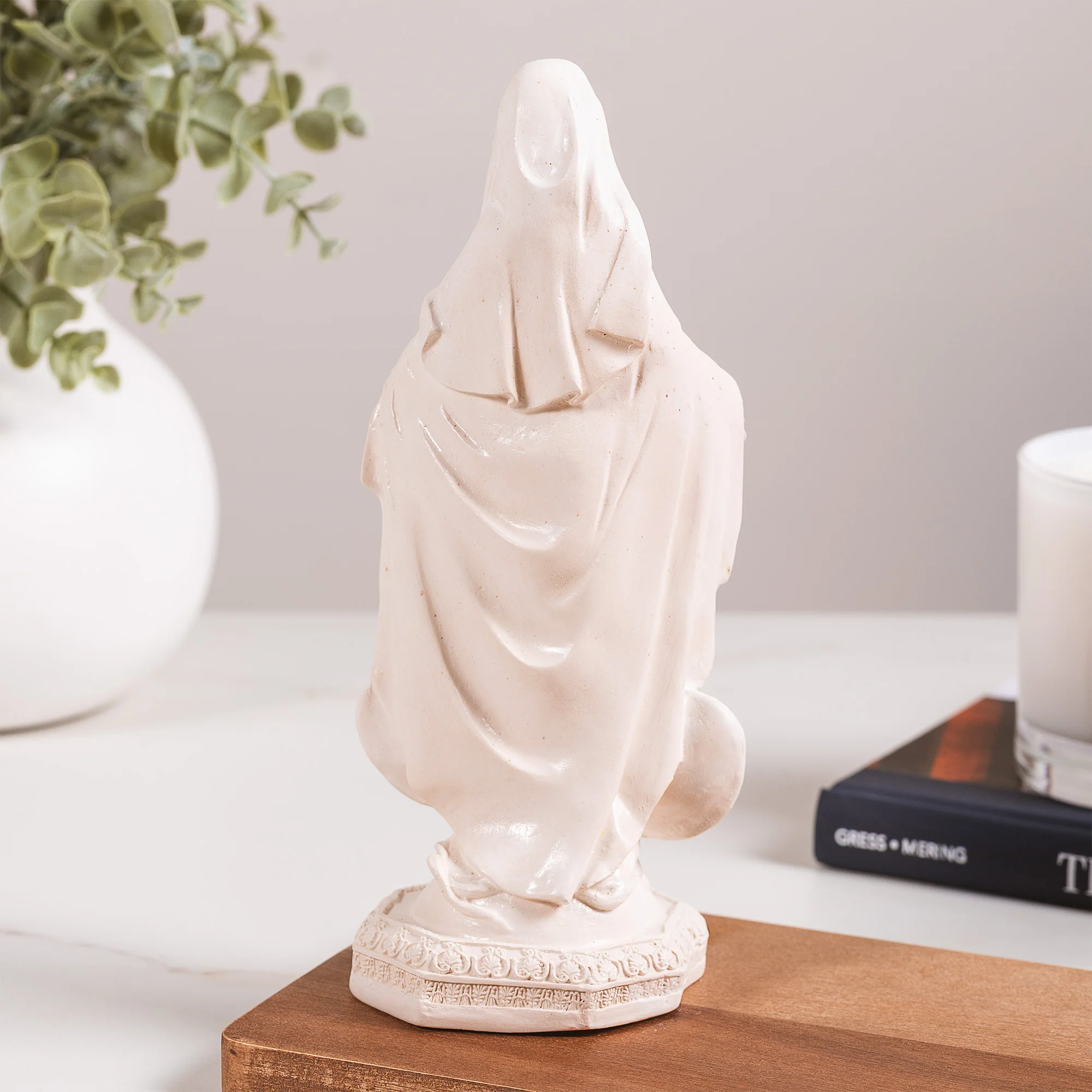 Virgin of the Miraculous Medal Statue - White or Hand Painted - 9" - Image 8