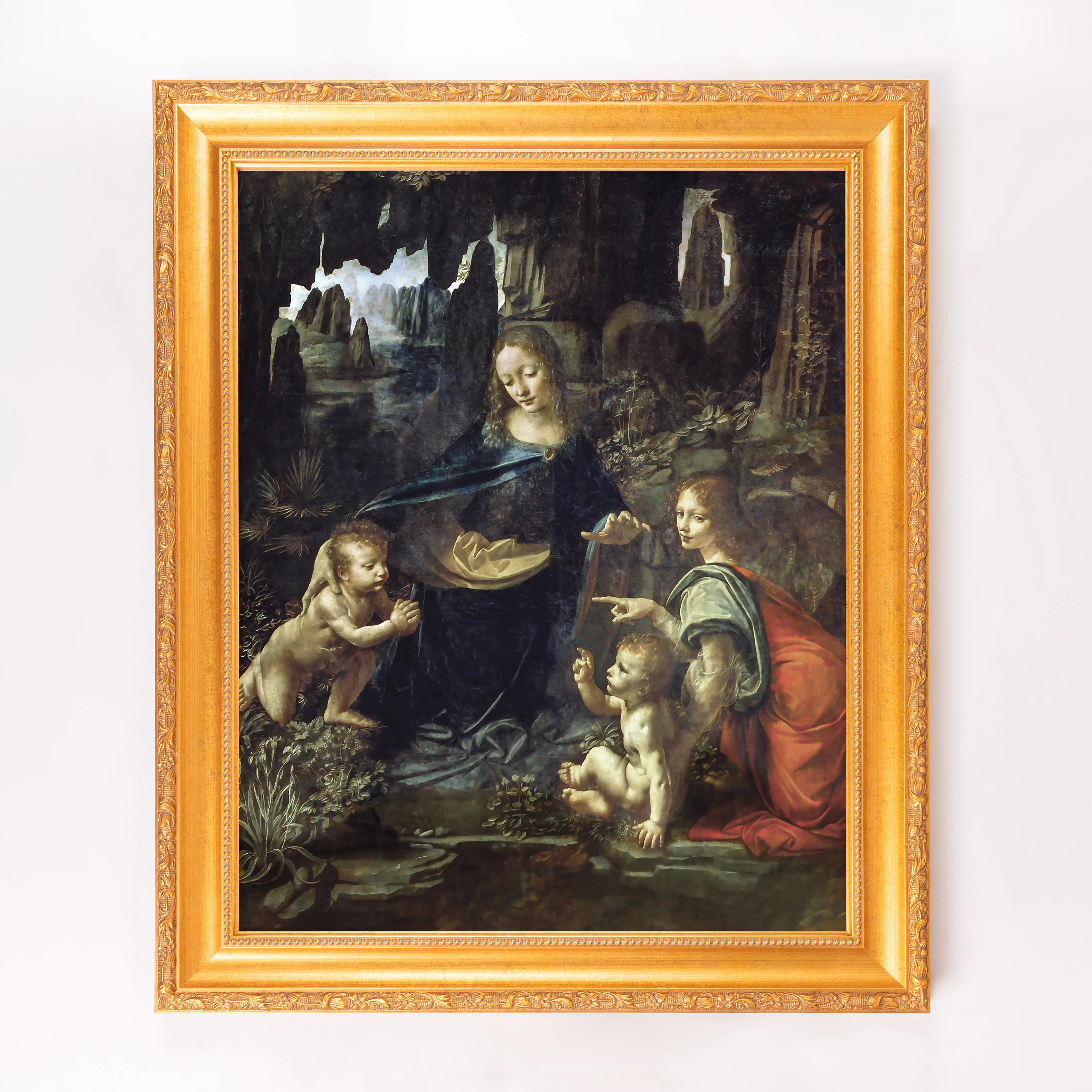 Virgin of the Rocks Framed Canvas - Sacred Signature Collection - Image 5