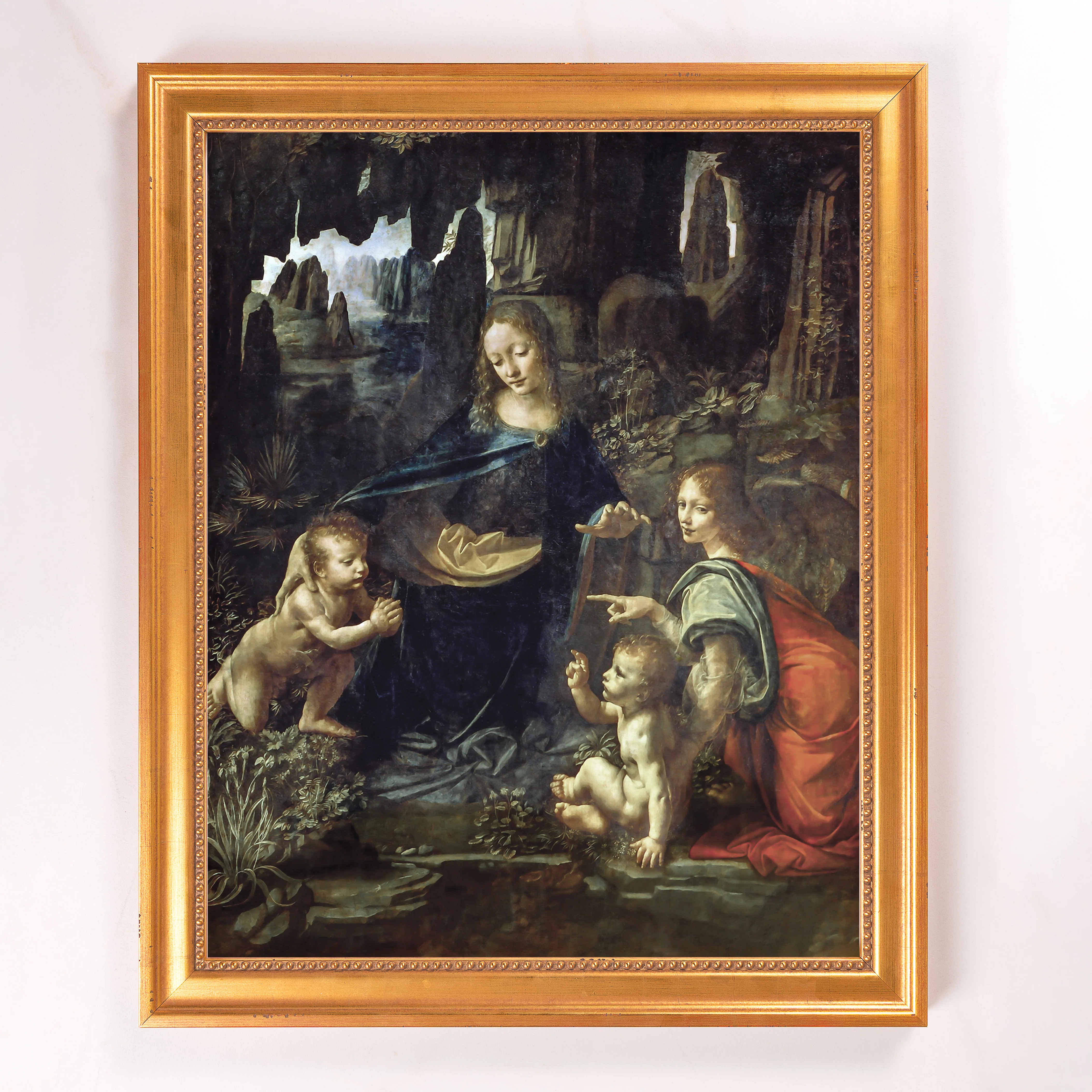Virgin of the Rocks Framed Canvas - Sacred Signature Collection - Image 8