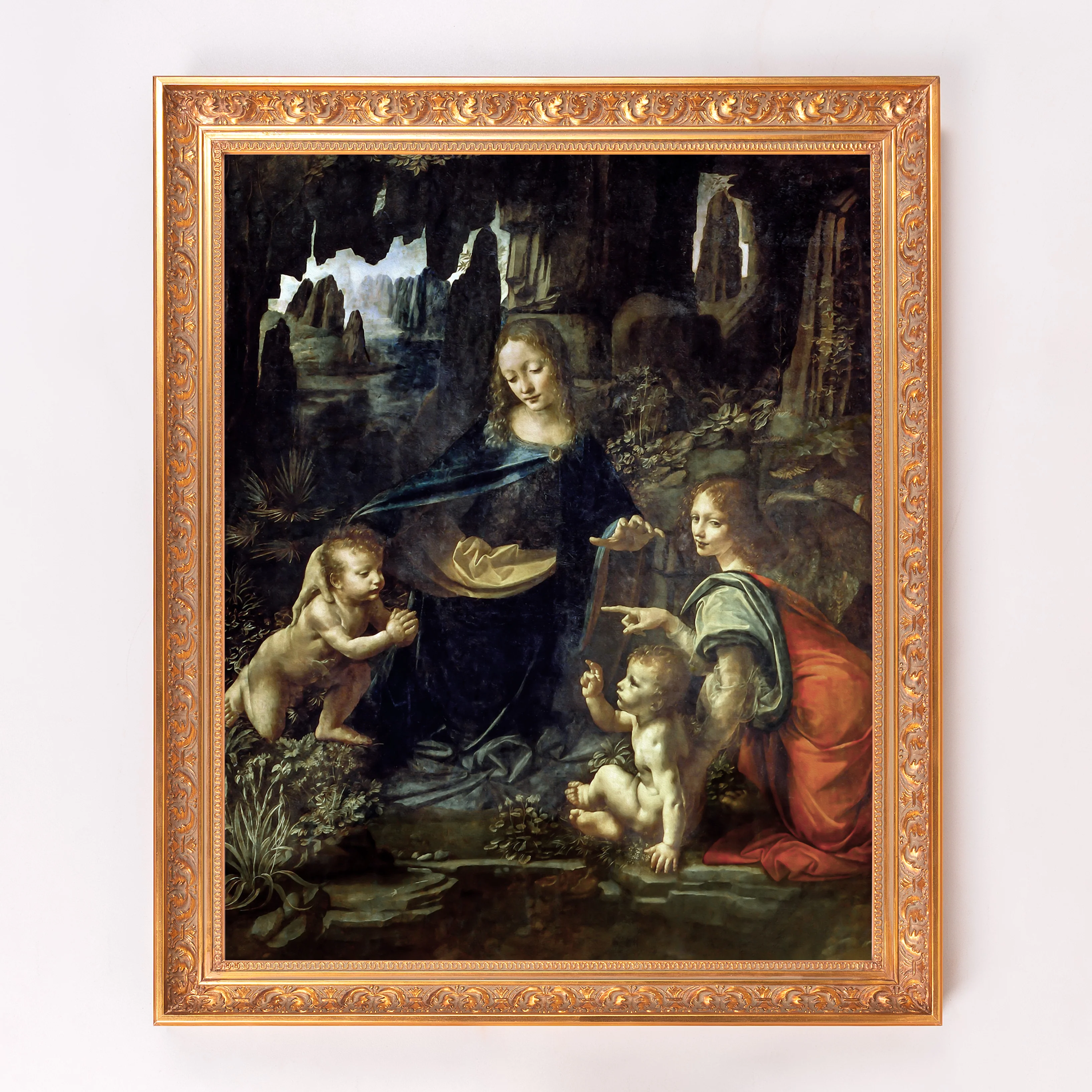 Virgin of the Rocks Framed Canvas - Sacred Signature Collection - Image 9