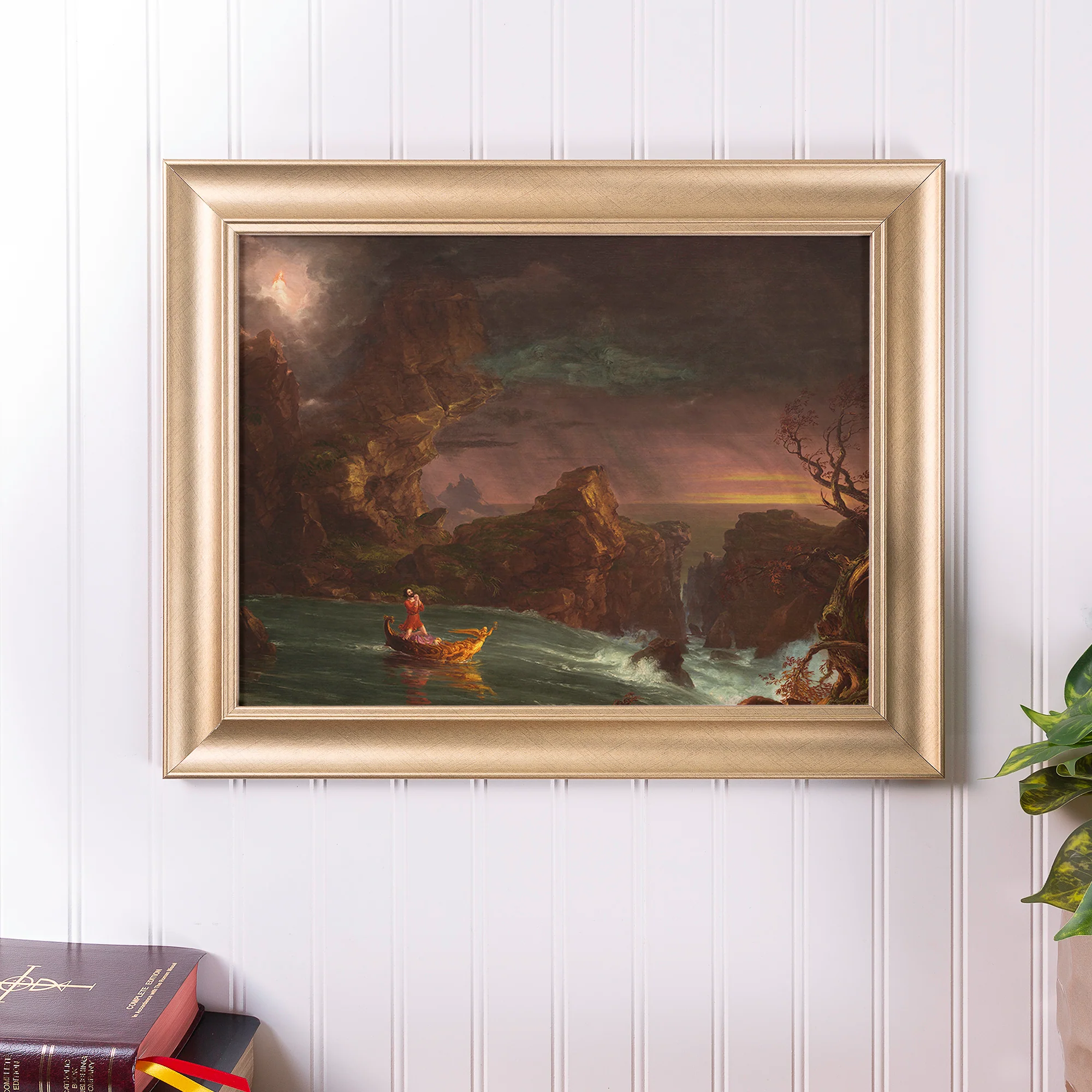 Voyage of Life 3 Manhood Antique Gold Framed Print - Multiple Sizes - Image 5