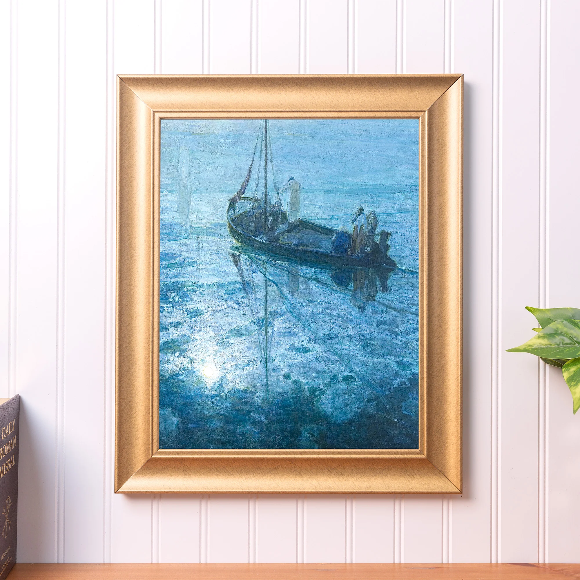 Walking on the Water Antique Gold Framed Print - Multiple Sizes - Image 3