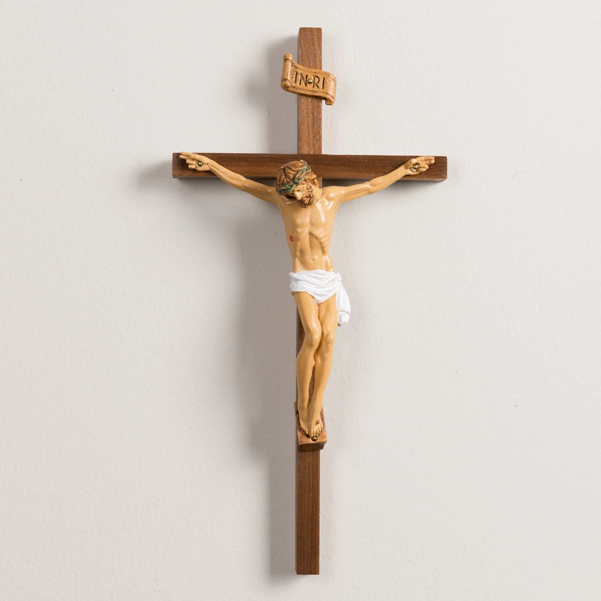 Walnut-Italian Corpus Crucifix - 12"
