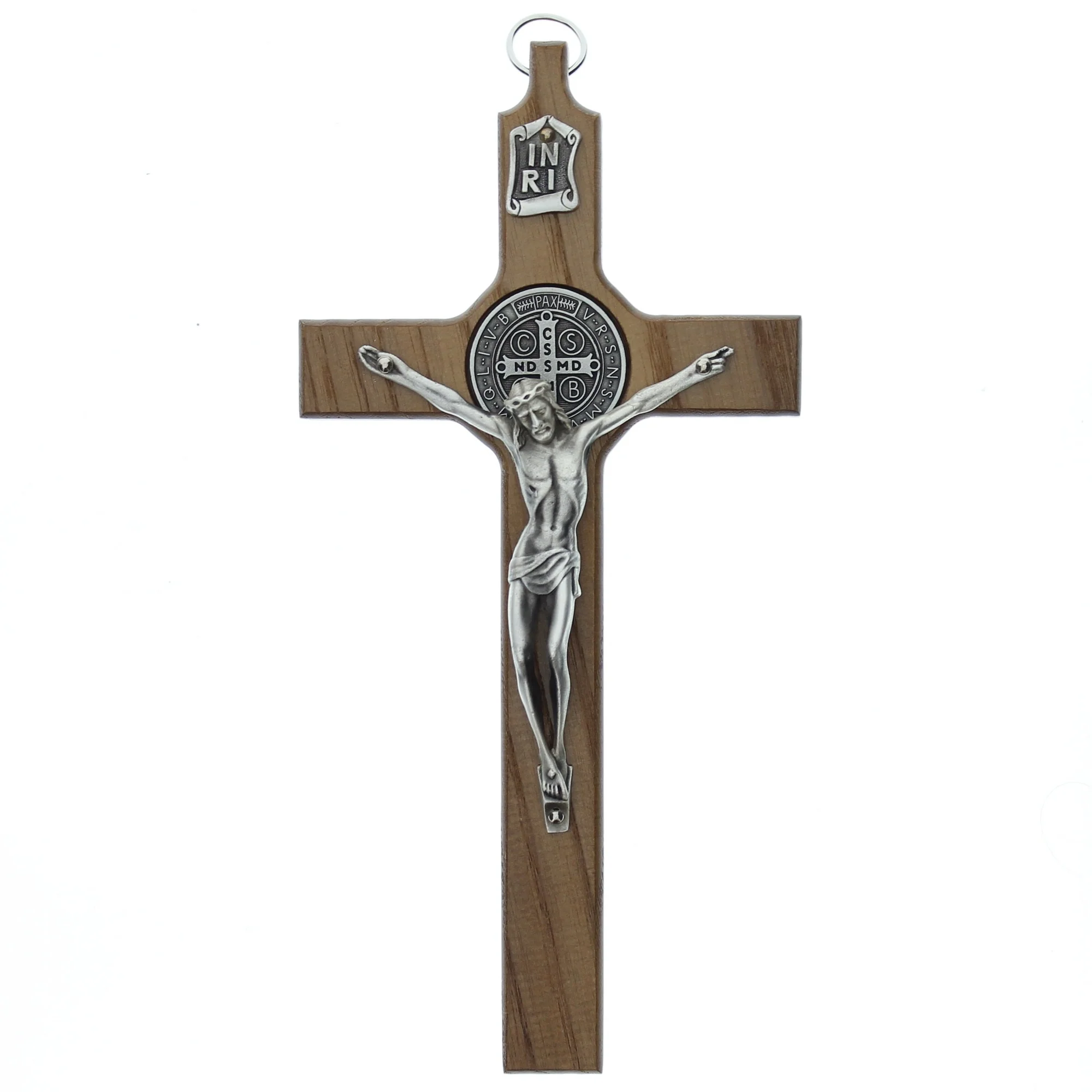 Walnut St. Benedict Crucifix - 8"