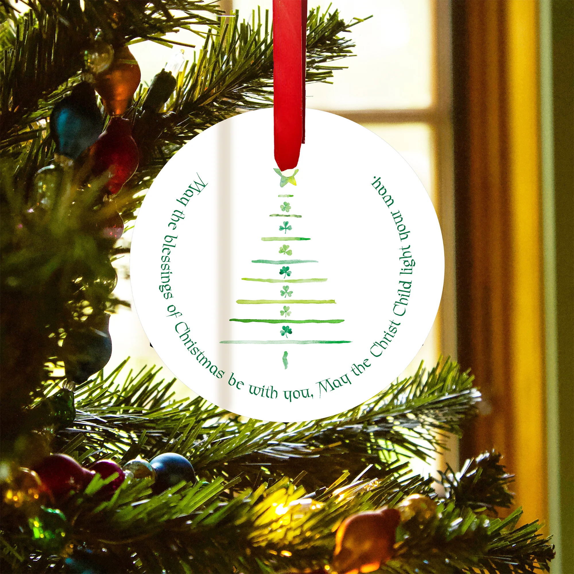 Watercolor Irish Blessing Ornament