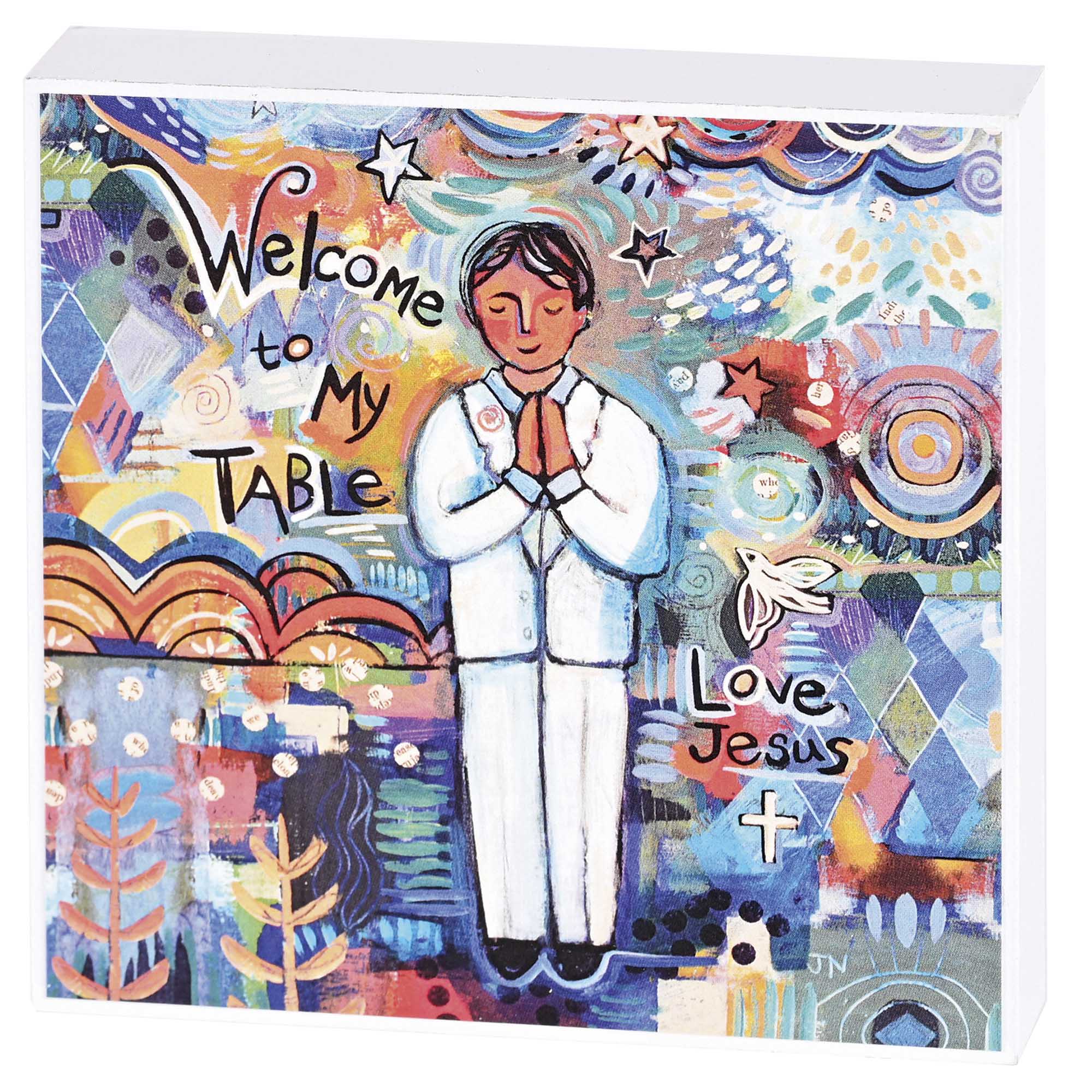 Welcome to My Table First Communion Plaque - 4" - Image 2