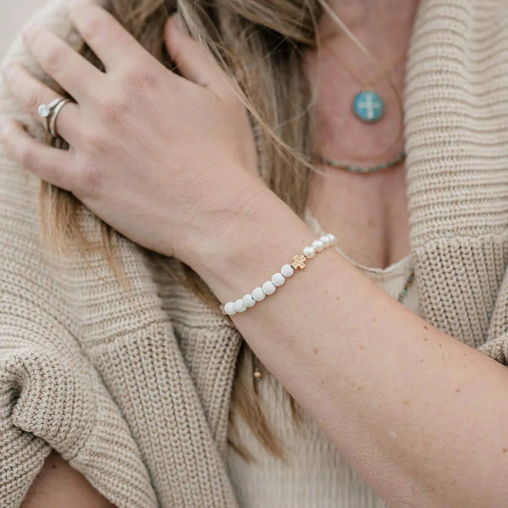 White & Gold Perfectly Imperfect for Her Bracelet - Image 3