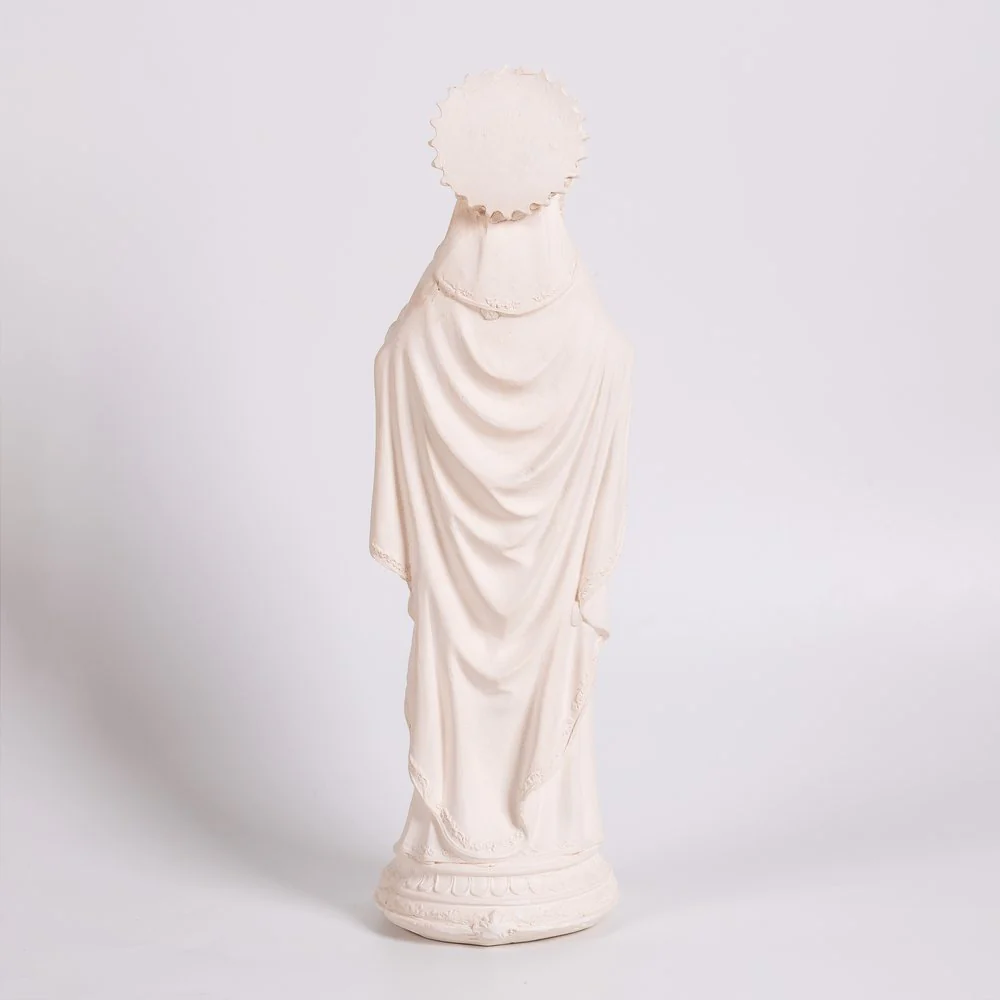 White Immaculate Heart Statue with Halo - 16" - Image 4