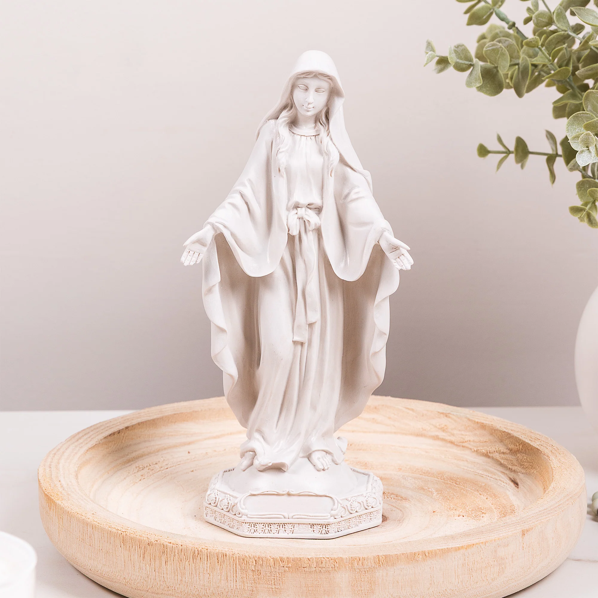 White Our Lady of Grace Statue - 8"