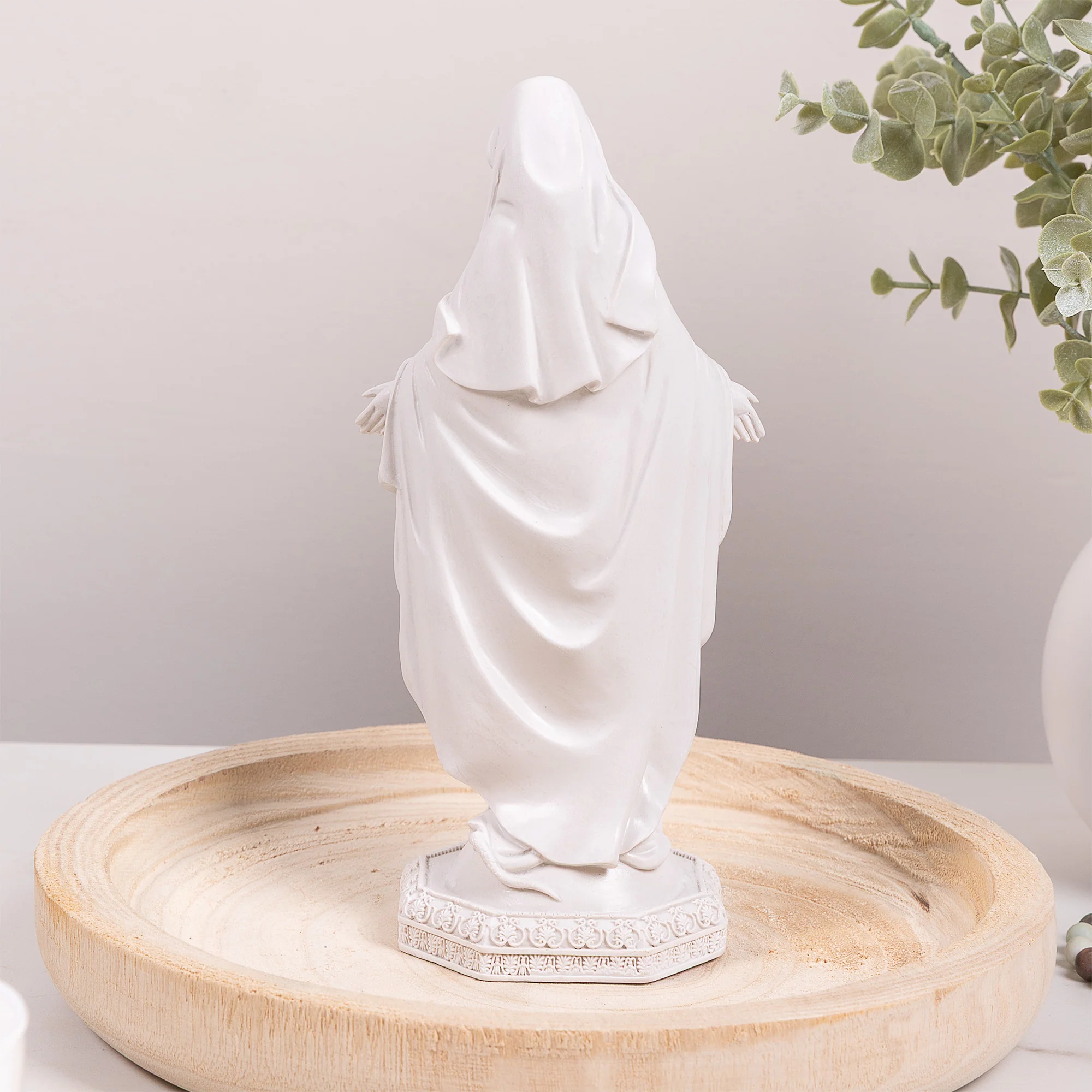 White Our Lady of Grace Statue - 8" - Image 4