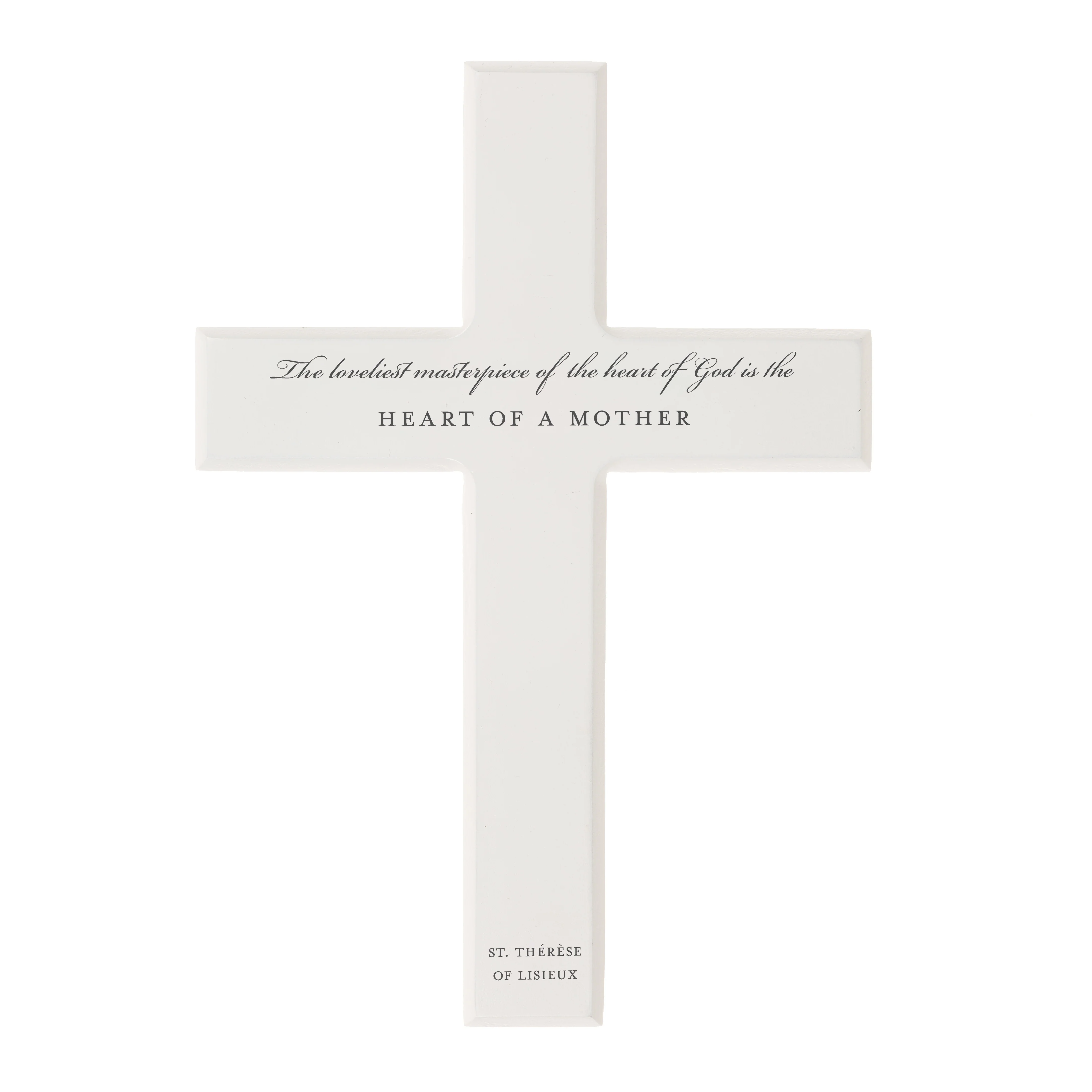 White Wood Heart of a Mother Wall Cross - 10" - Image 2