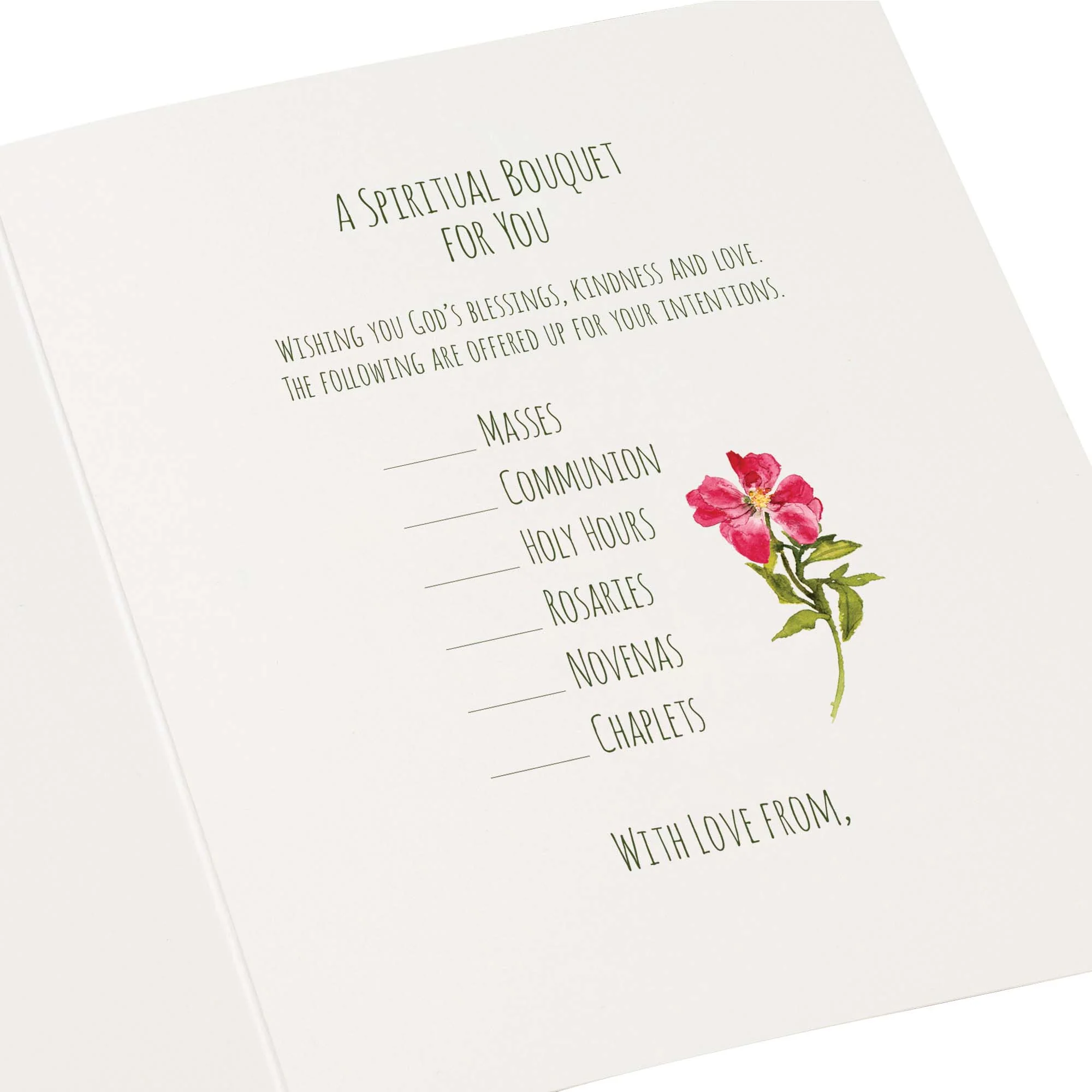 Wild Roses Spiritual Bouquet Card - Image 4