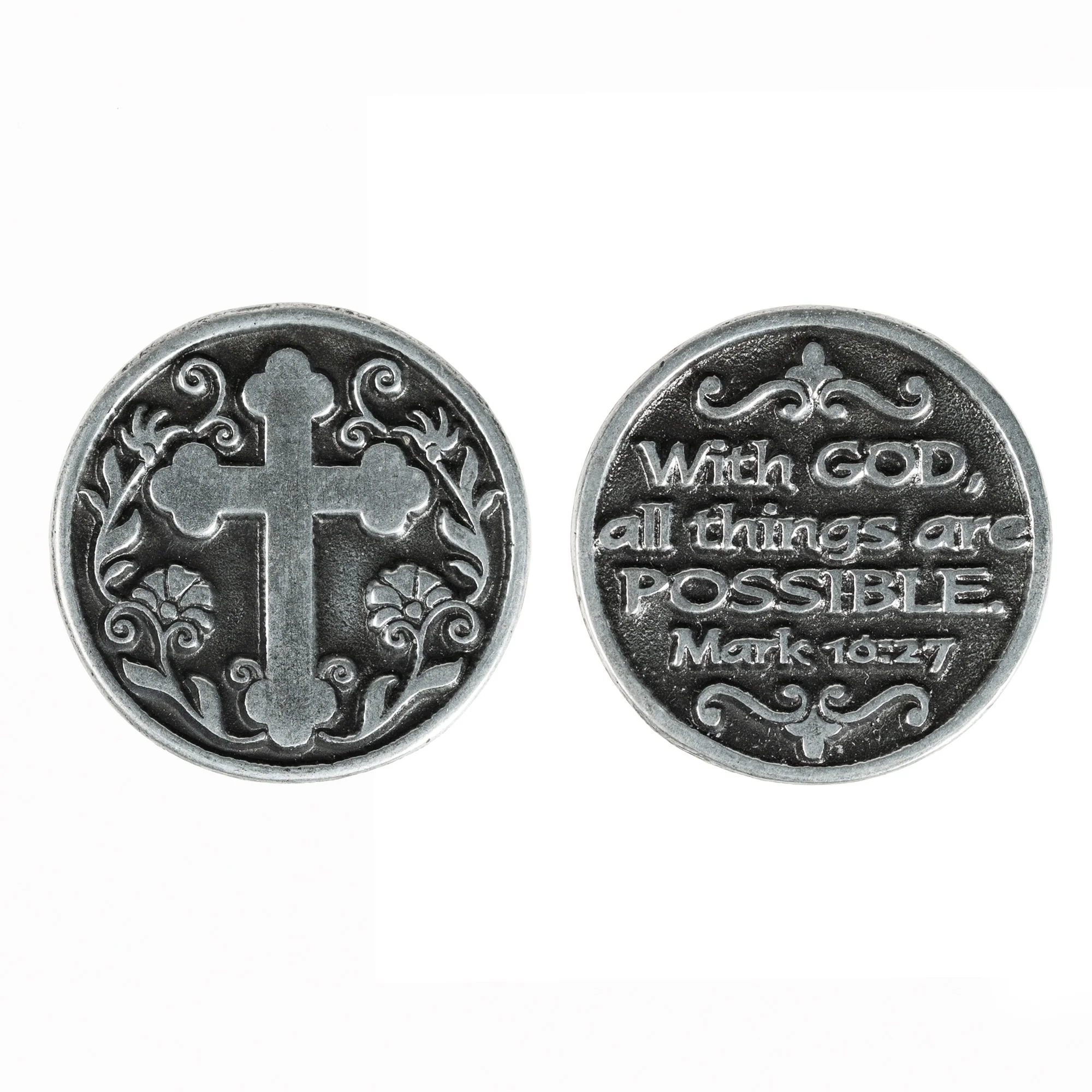 With God All Things Are Possible Pocket Token