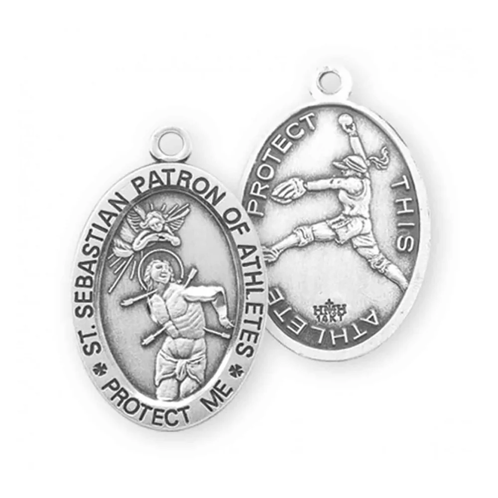 Women & Girls St. Sebastian Patron of Athletes Necklace - Multiple Sports - Image 2