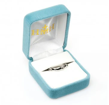 Women's Sterling Silver Engraved Rosary Ring - Image 2