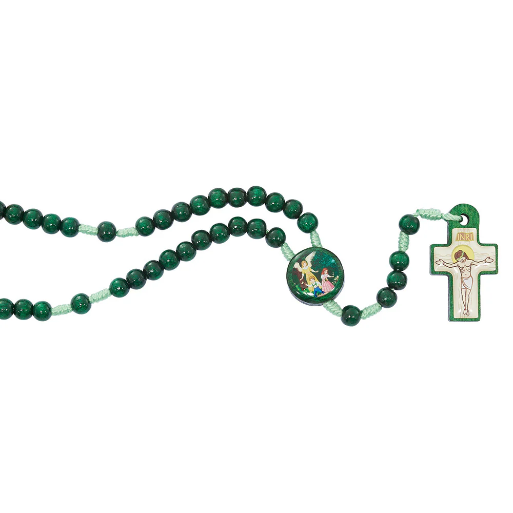 Wood Children's Guardian Angel Rosary - Image 2