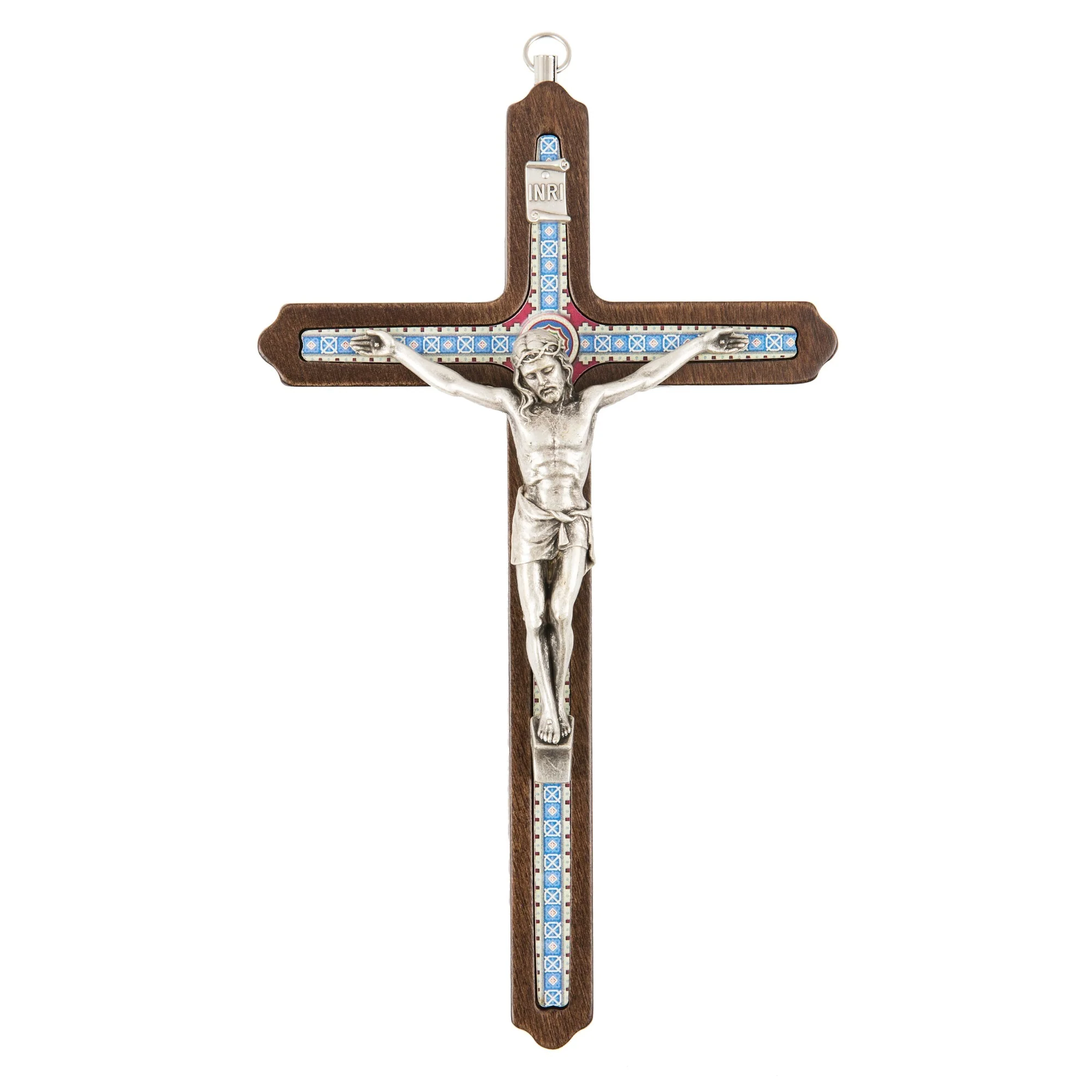 Wood Crucifix with Decorative Pattern - Image 2